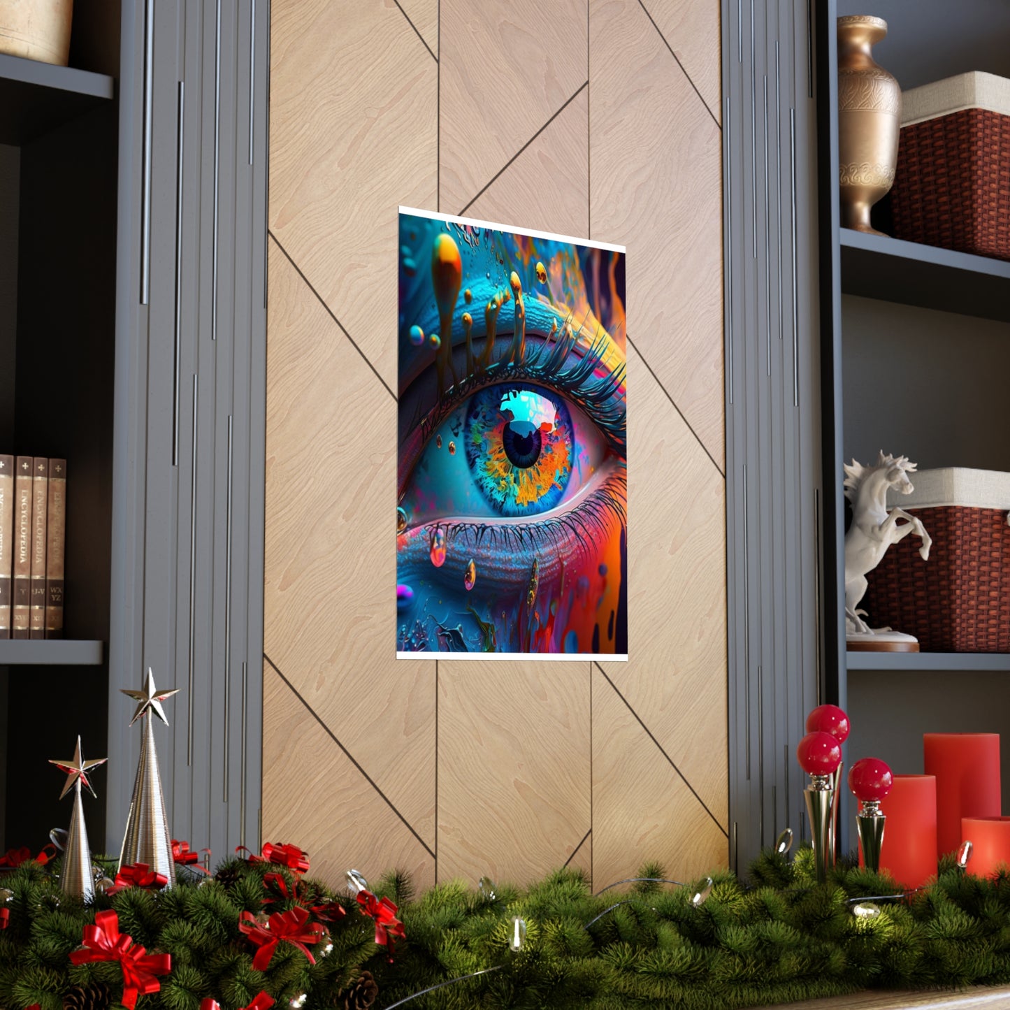 Premium Matte Vertical Posters Macro Eye Photo 1