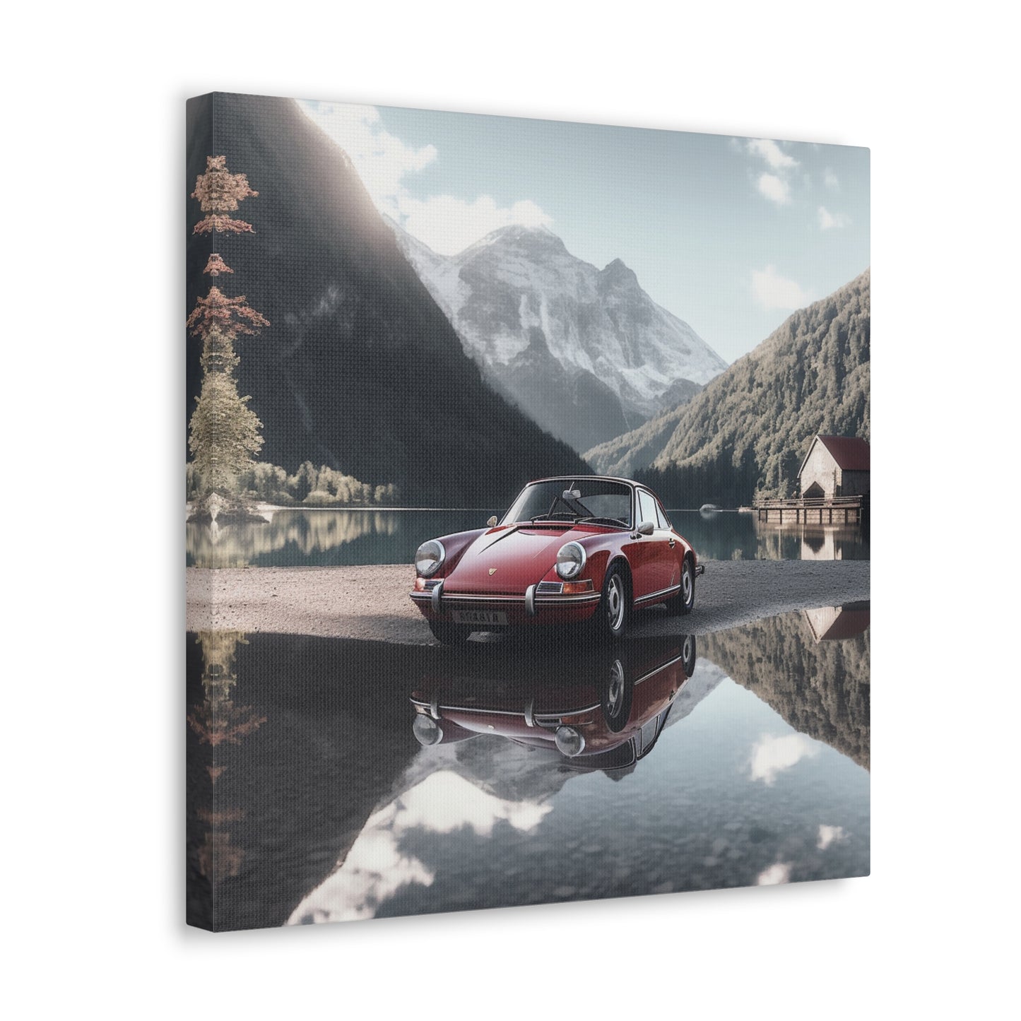 Canvas Gallery Wraps Porsche Lake 4 pack