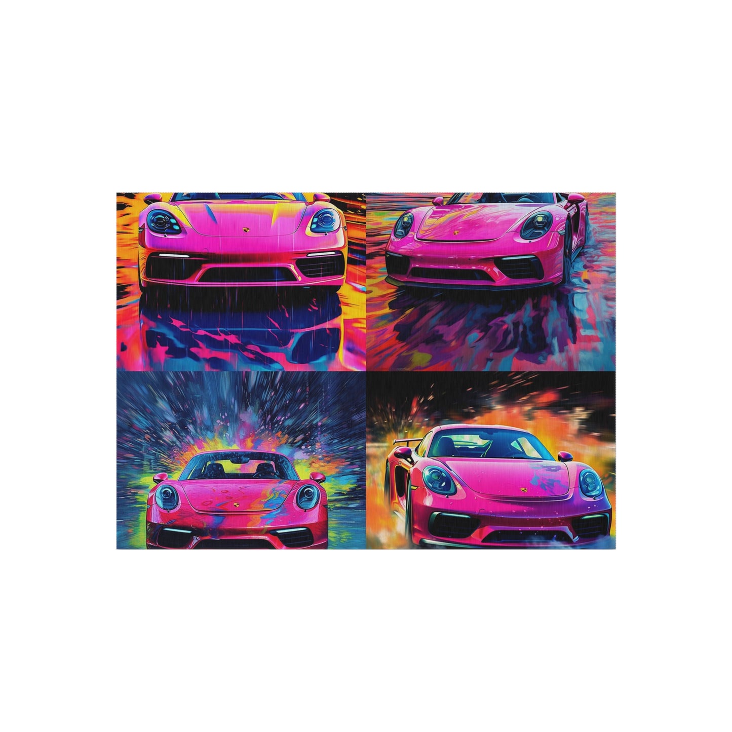 Outdoor Rug  Pink Porsche water fusion 5