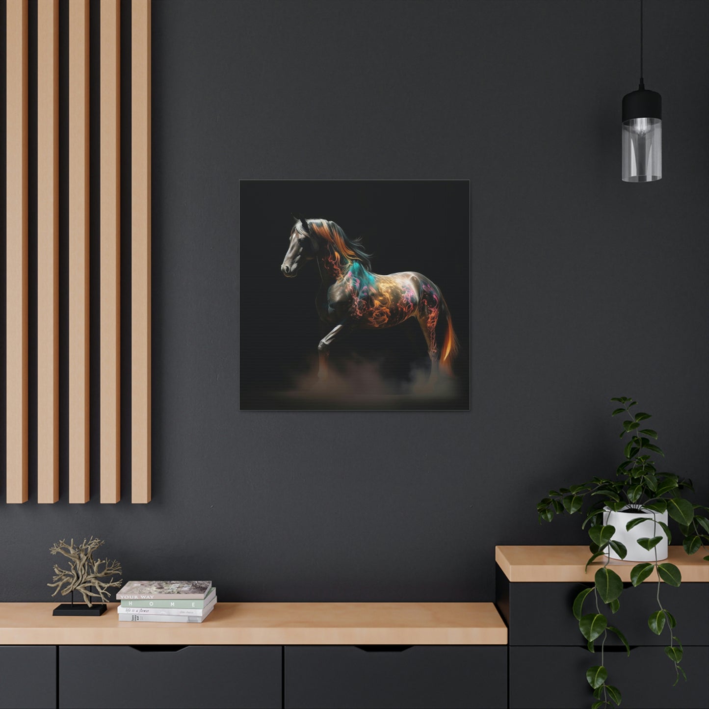 Canvas Gallery Wraps Horses smoke 4