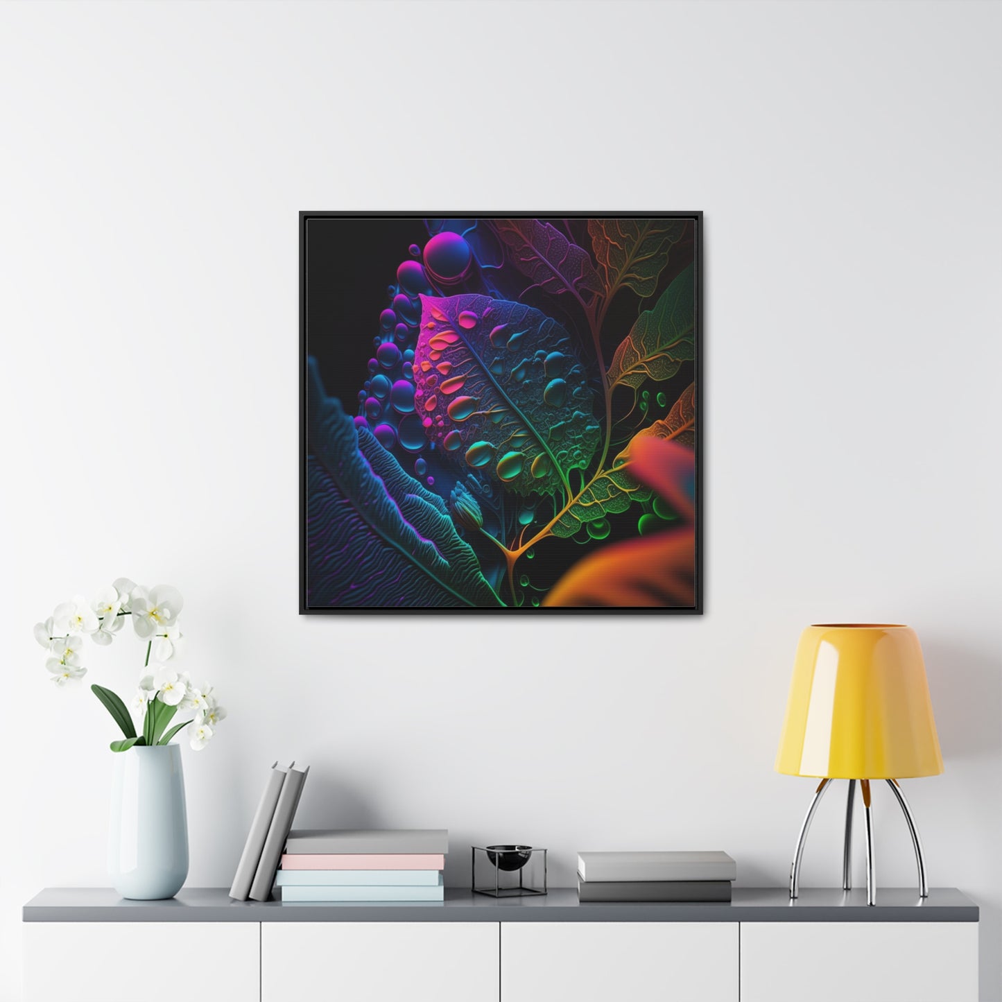 Gallery Canvas Wraps, Square Frame Macro Reef Florescent 4