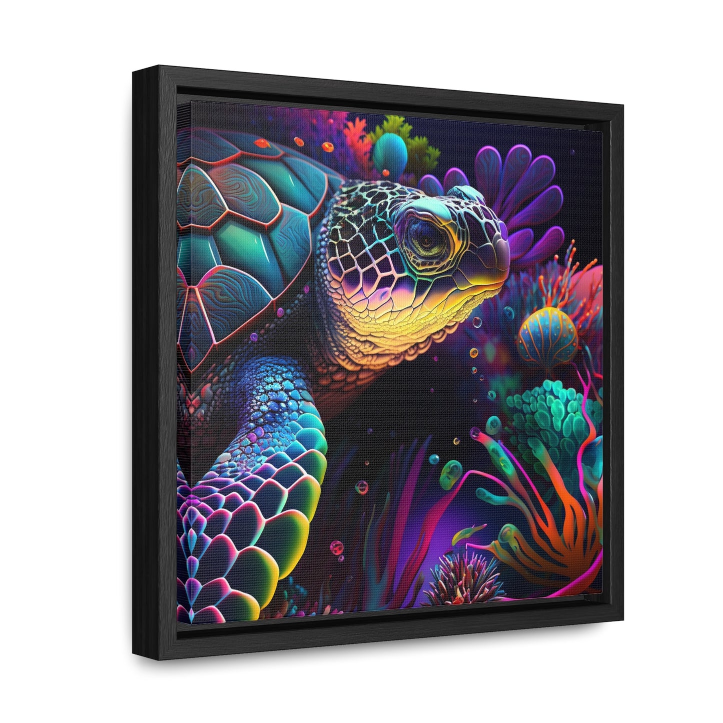 Gallery Canvas Wraps, Square Frame Macro Sea Life 4