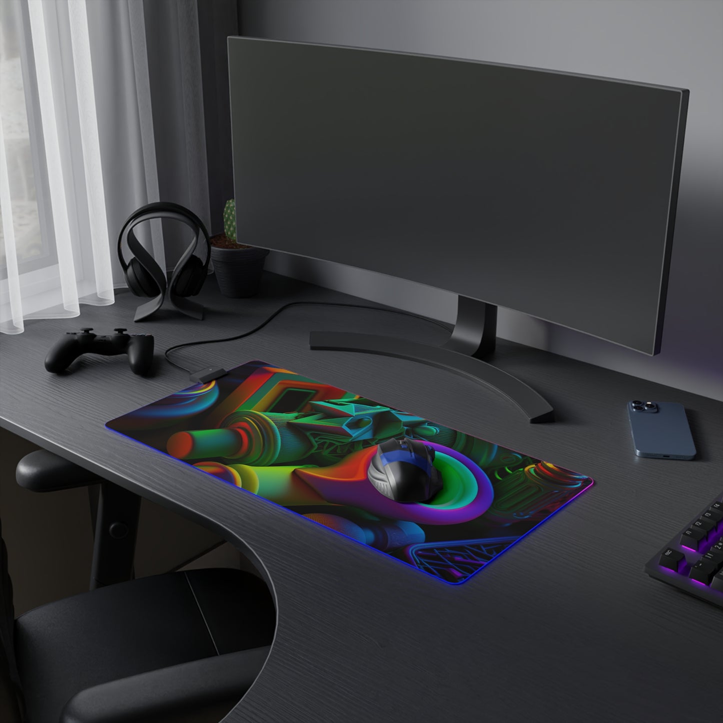 LED Gaming Mouse Pad Neon Glow 2