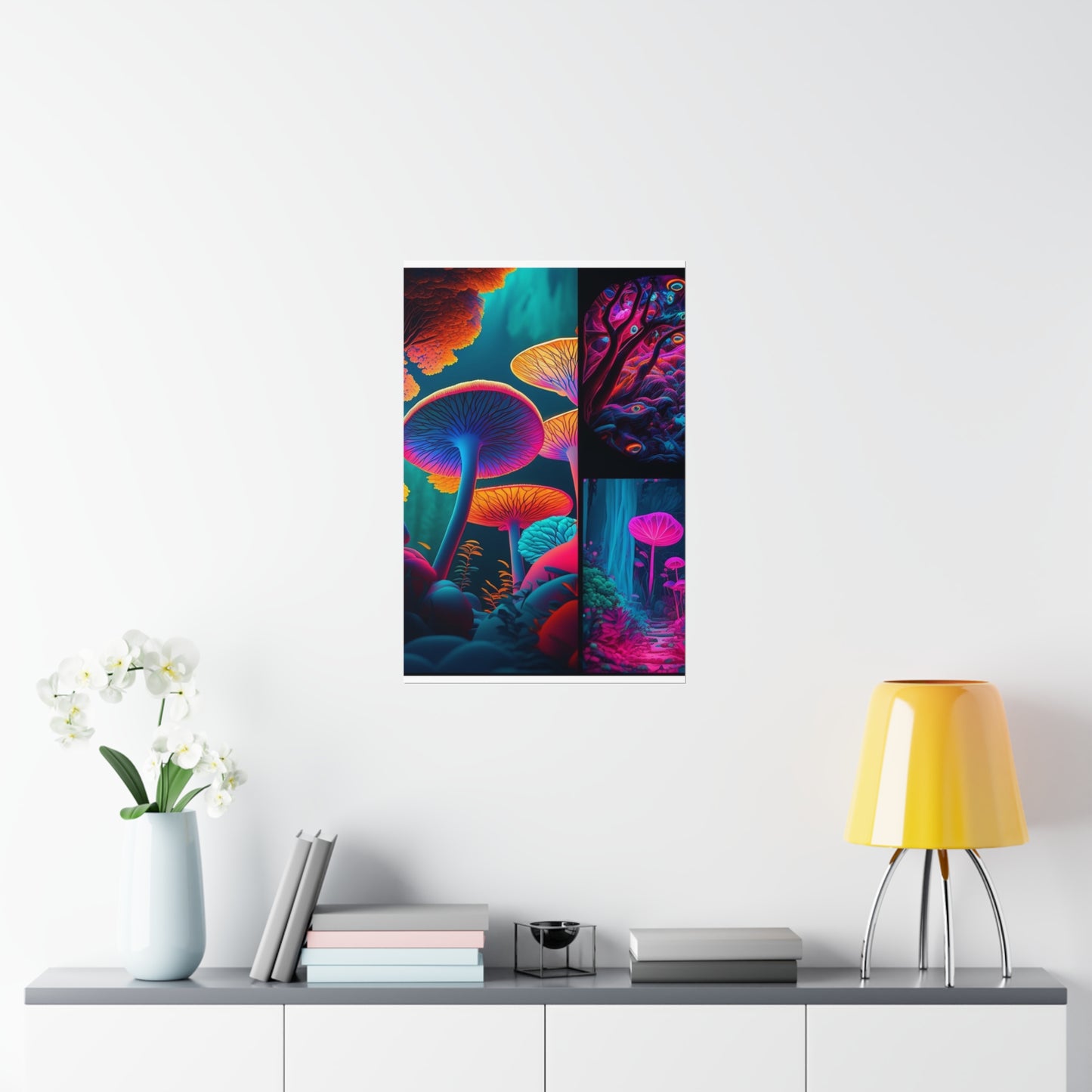 Premium Matte Vertical Posters Macro Reef Florescent 2