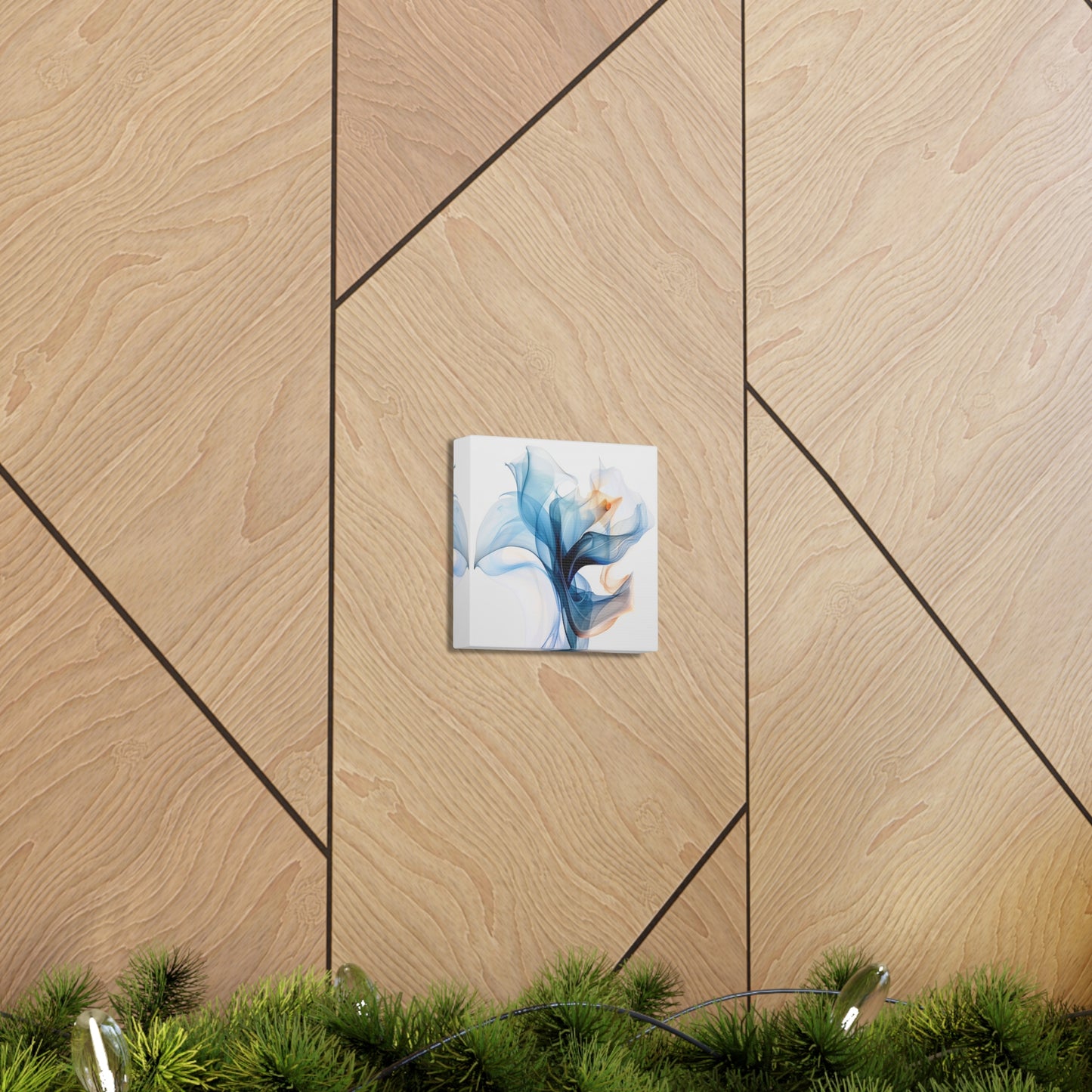 Canvas Gallery Wraps Blue Tluip Abstract 3