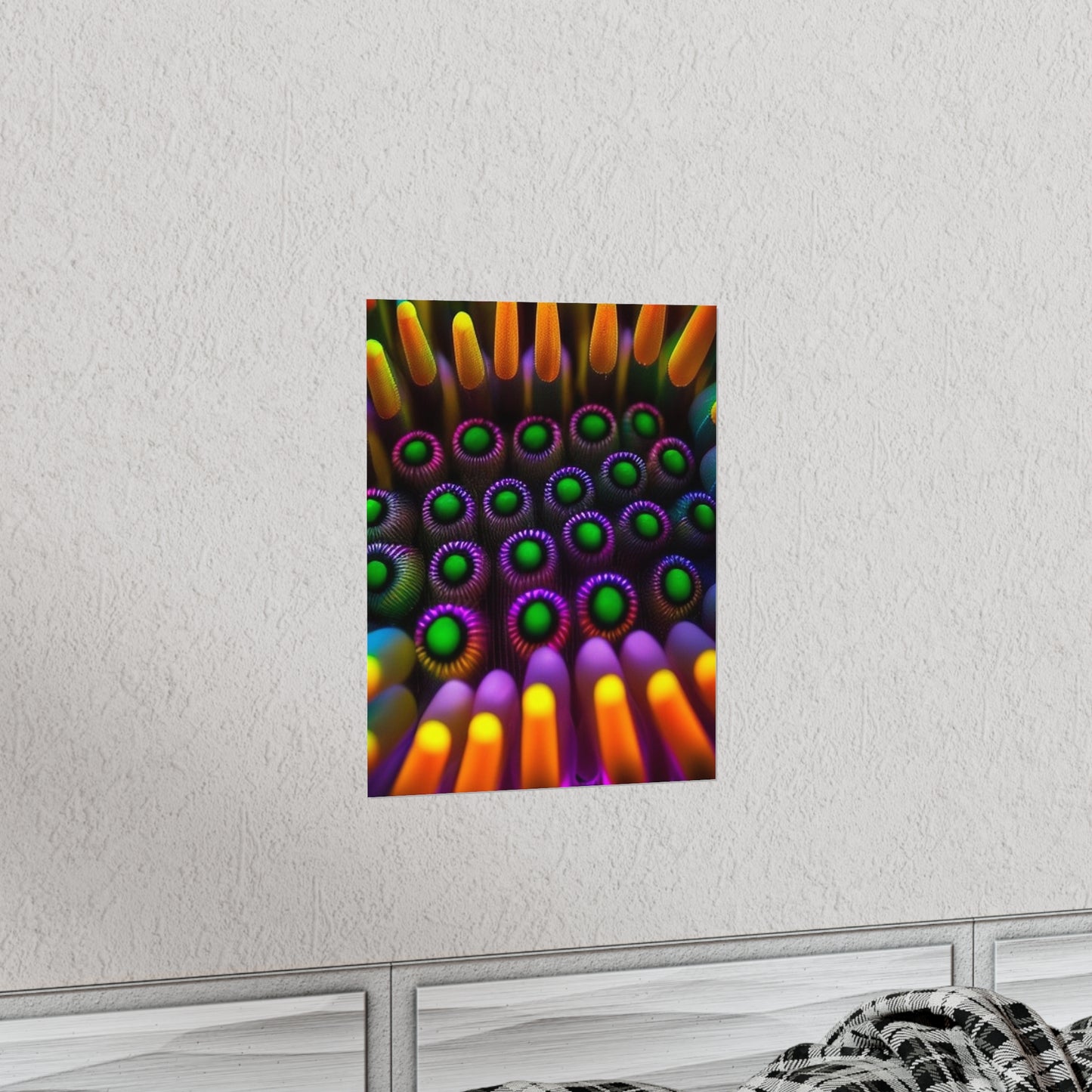 Premium Matte Vertical Posters Macro Cactus neon square 4