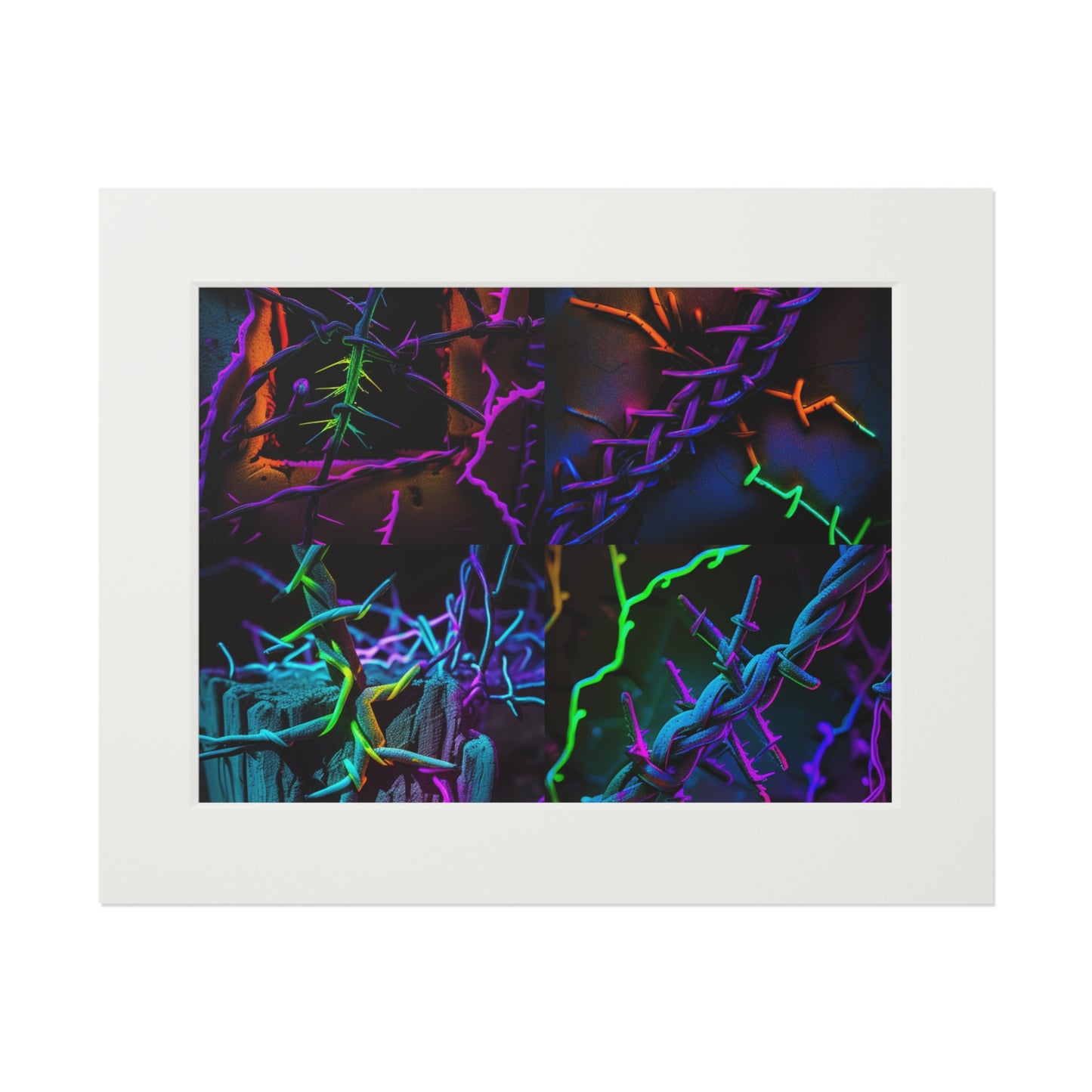 Fine Art Prints (Passepartout Paper Frame) Macro Neon Barbs 5