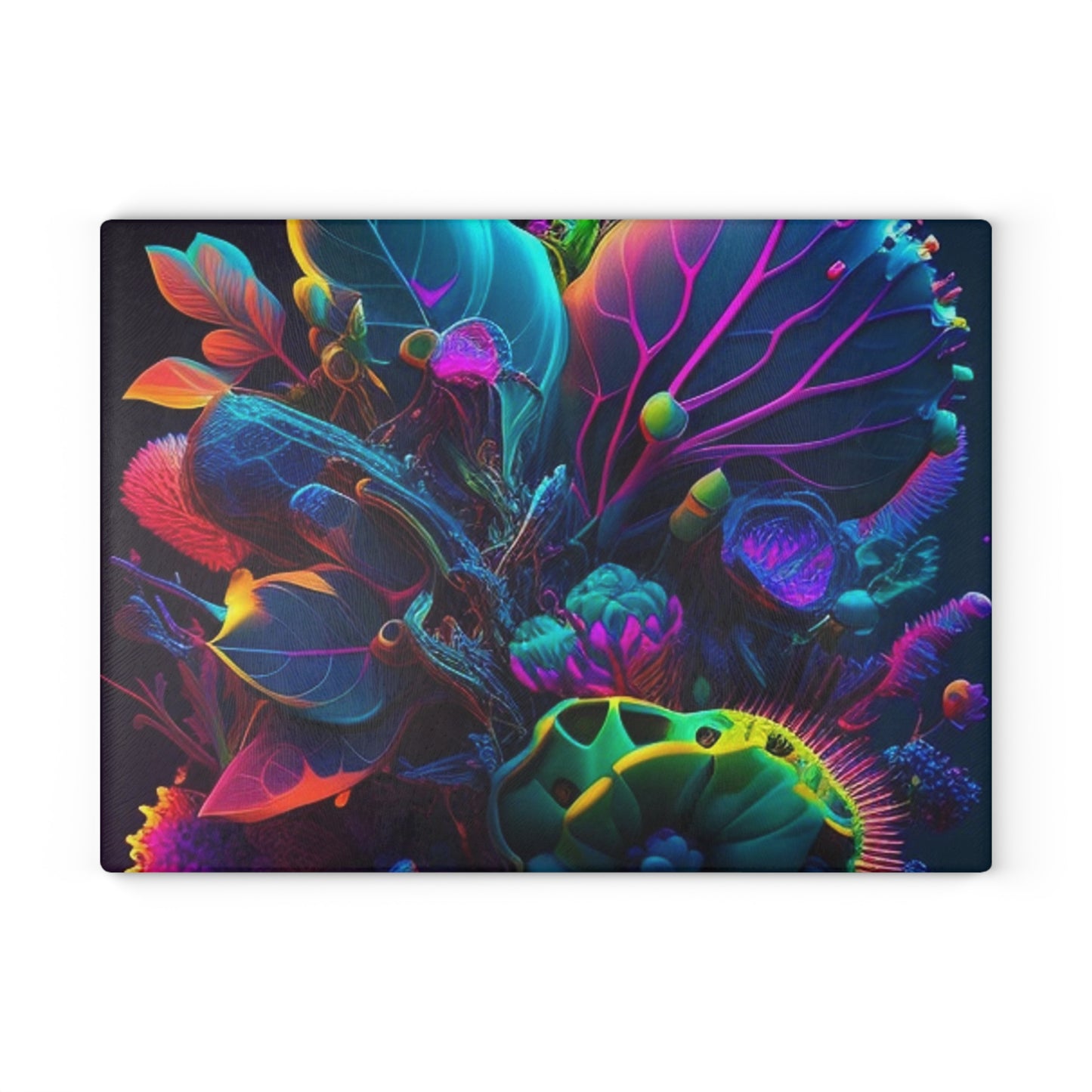 Glass Cutting Board Macro Coral Reef 3