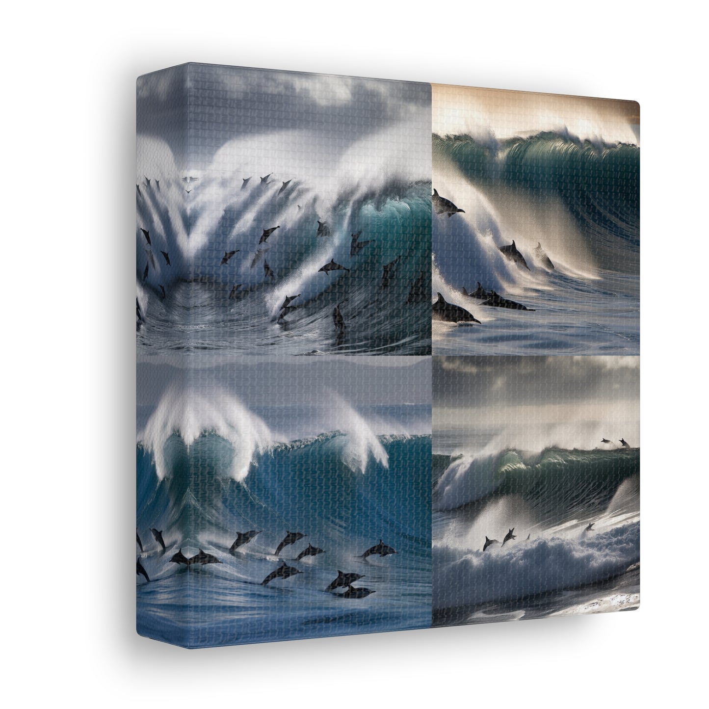 Canvas Gallery Wraps Dolphin Wave 4 Pack