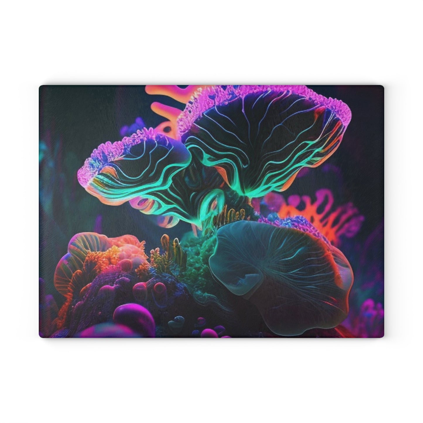 Glass Cutting Board Macro Coral Reef 4