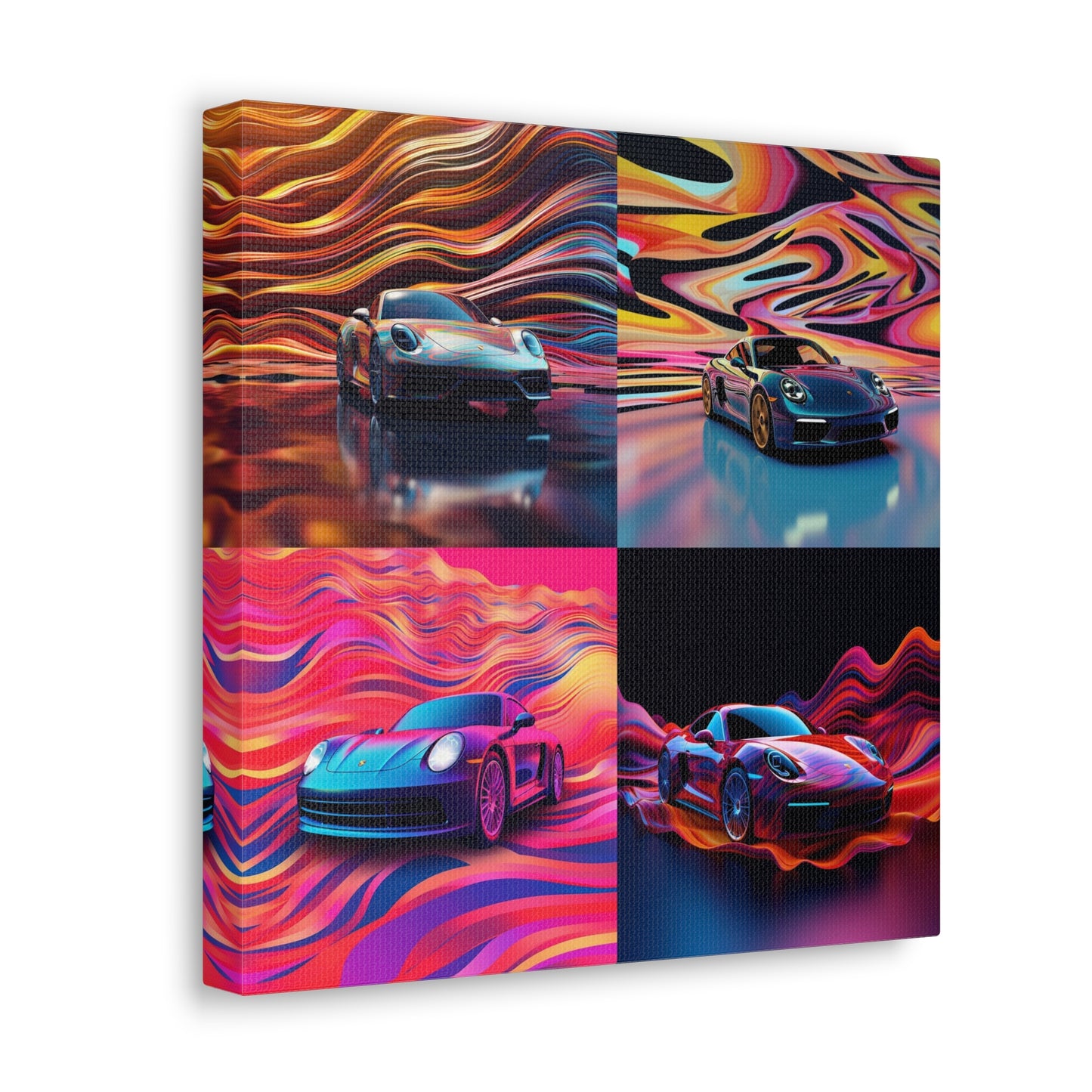 Canvas Gallery Wraps Porsche Water Fusion 4 pack