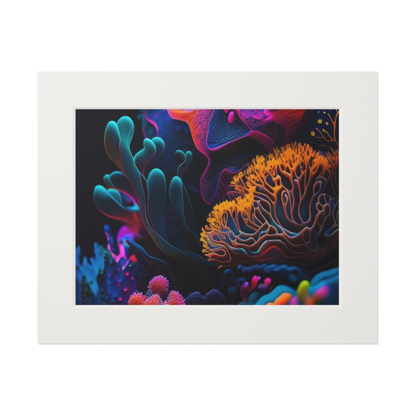 Fine Art Prints (Passepartout Paper Frame) Macro Coral Reef 2