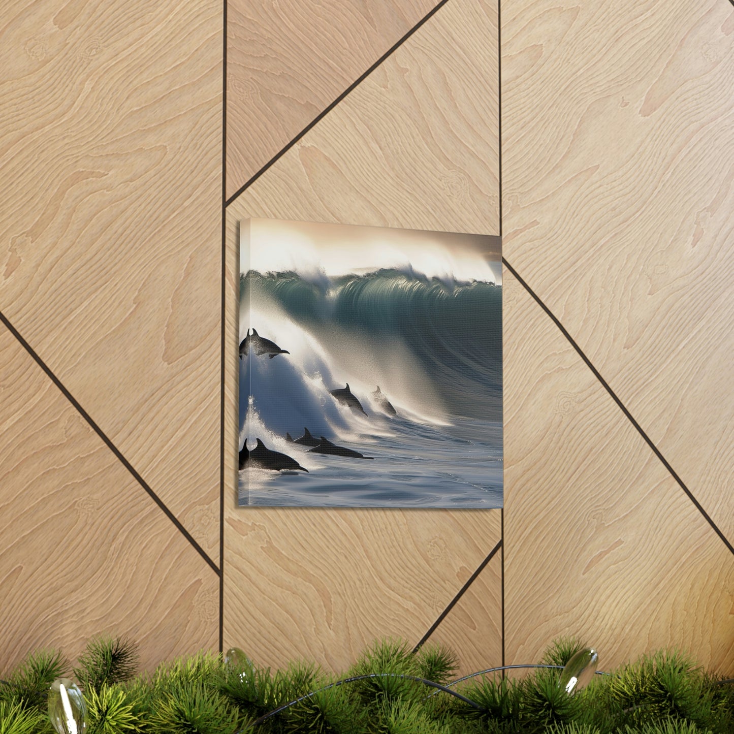 Canvas Gallery Wraps Dolphin Wave 2