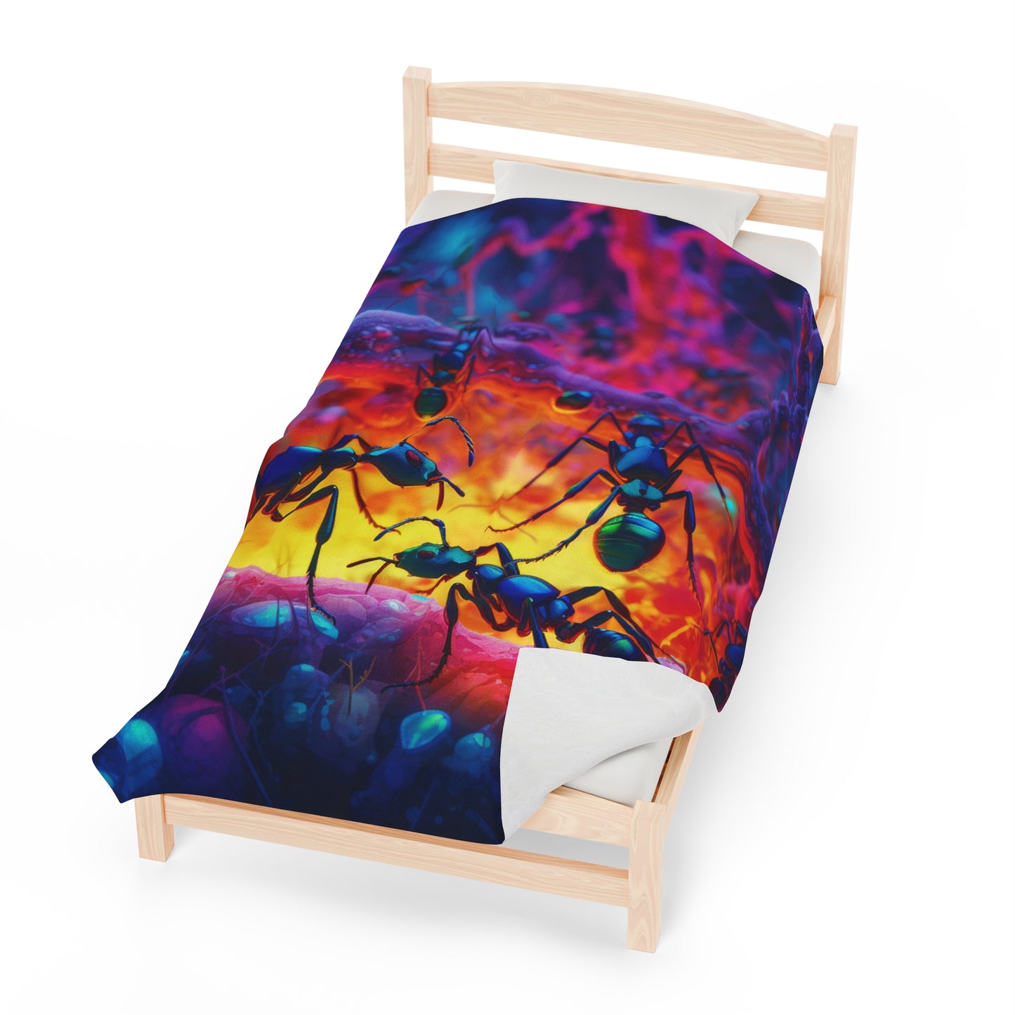 Velveteen Plush Blanket Ants Home 3
