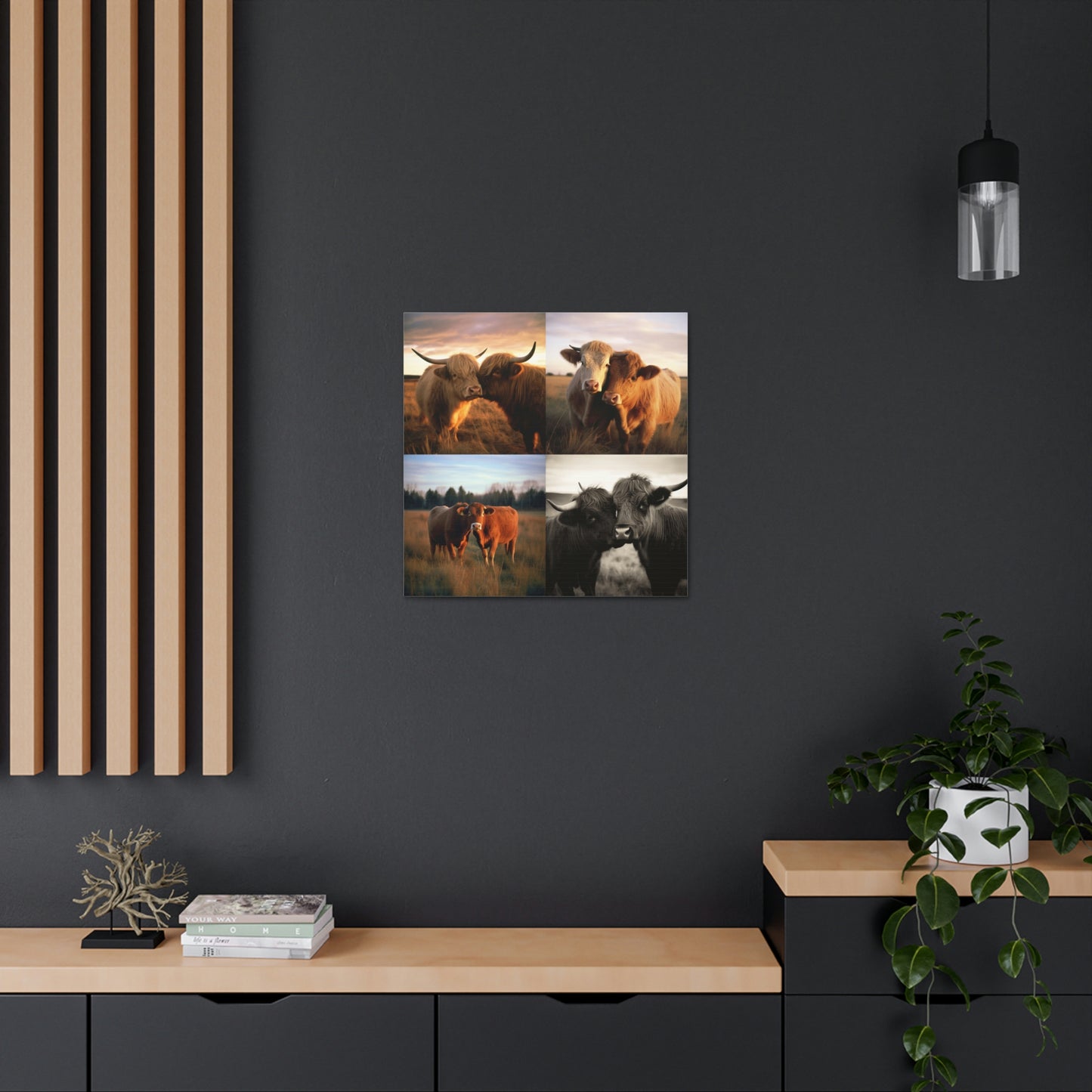 Canvas Gallery Wraps Cow Love 4 Pack