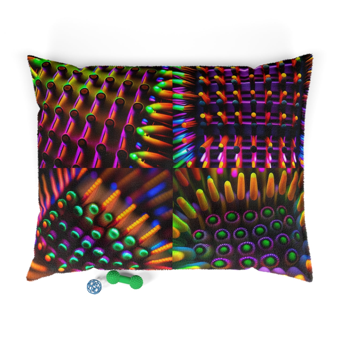 Pet Bed Macro Cactus Neon Square