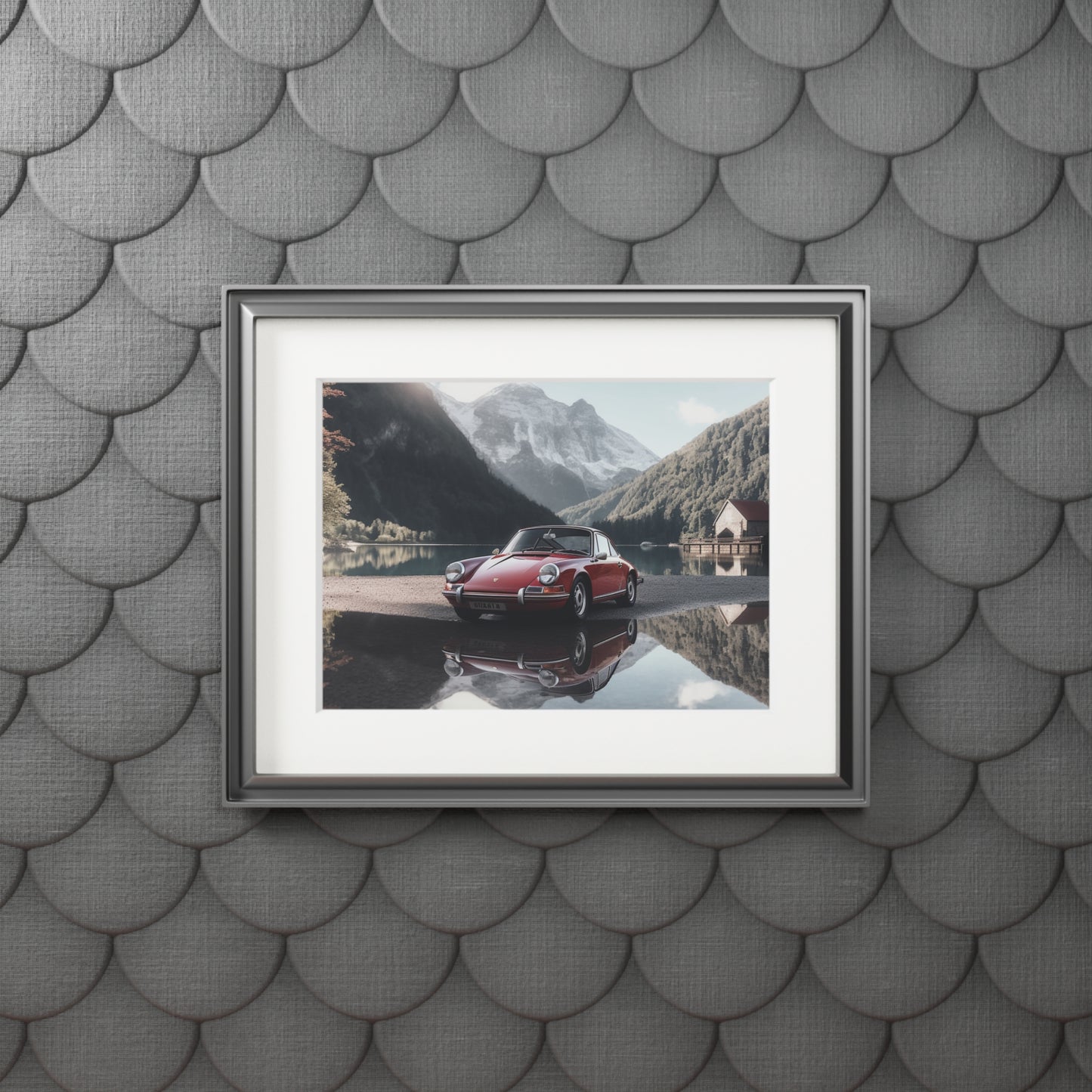 Fine Art Prints (Passepartout Paper Frame) Porsche Lake 4