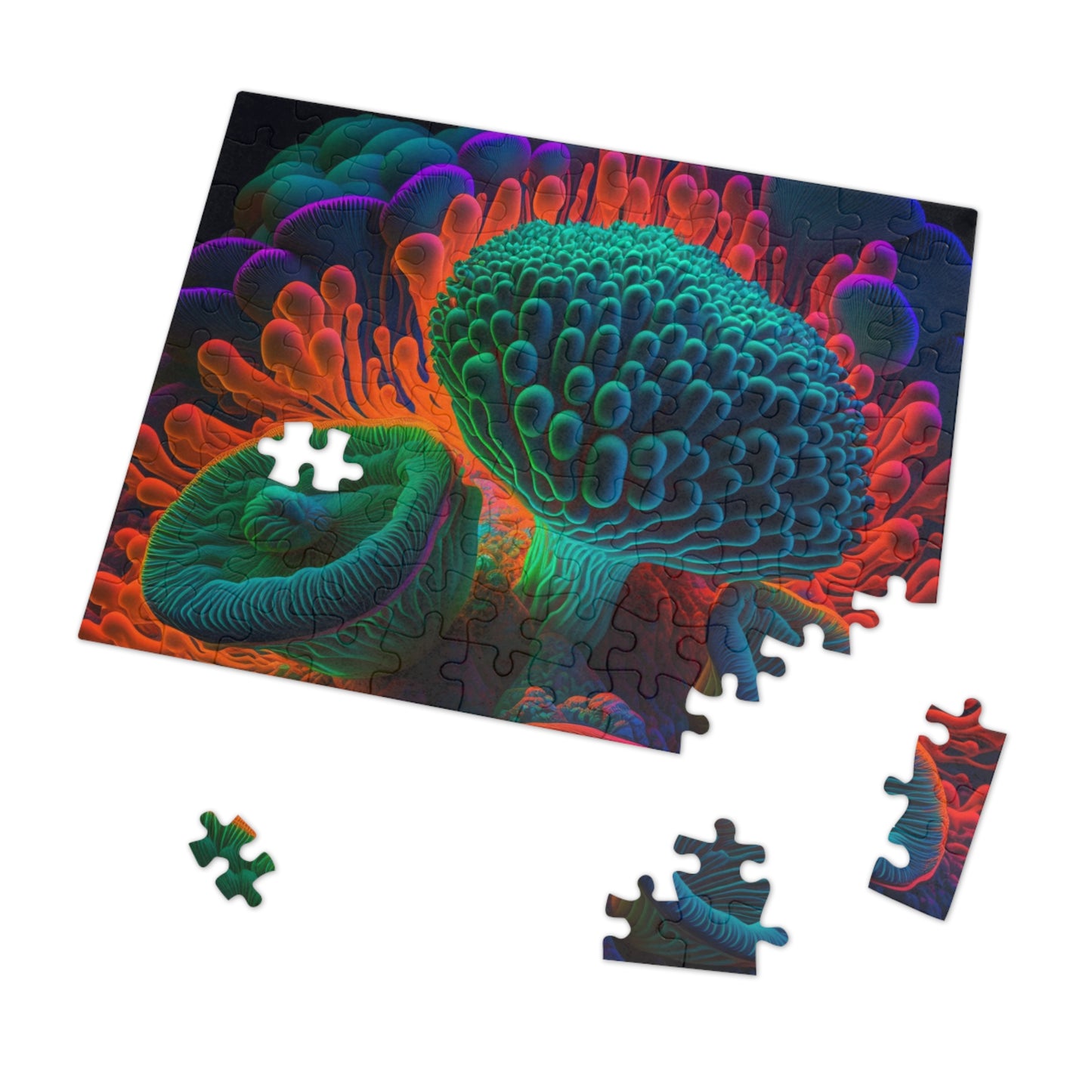 Jigsaw Puzzle (30, 110, 252, 500,1000-Piece) Macro Reef Florescent 3