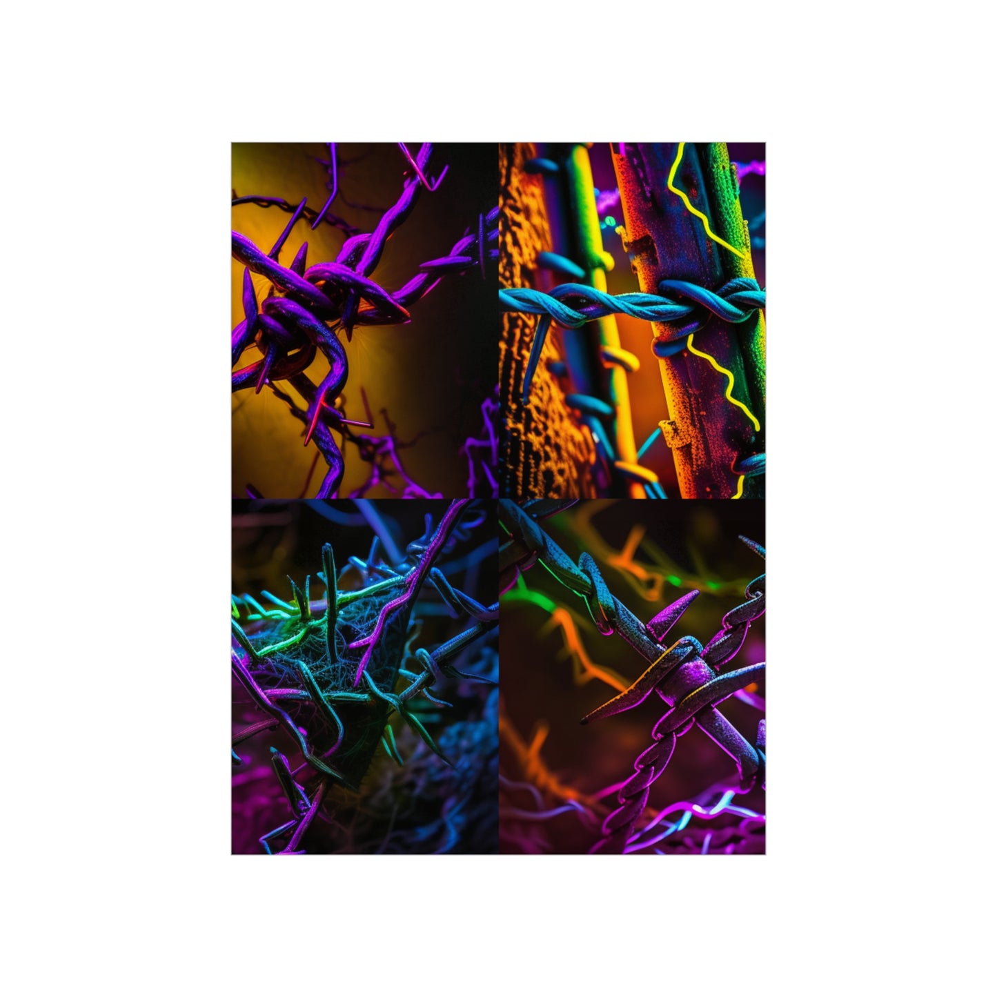 Premium Matte Vertical Posters Macro Neon Barb