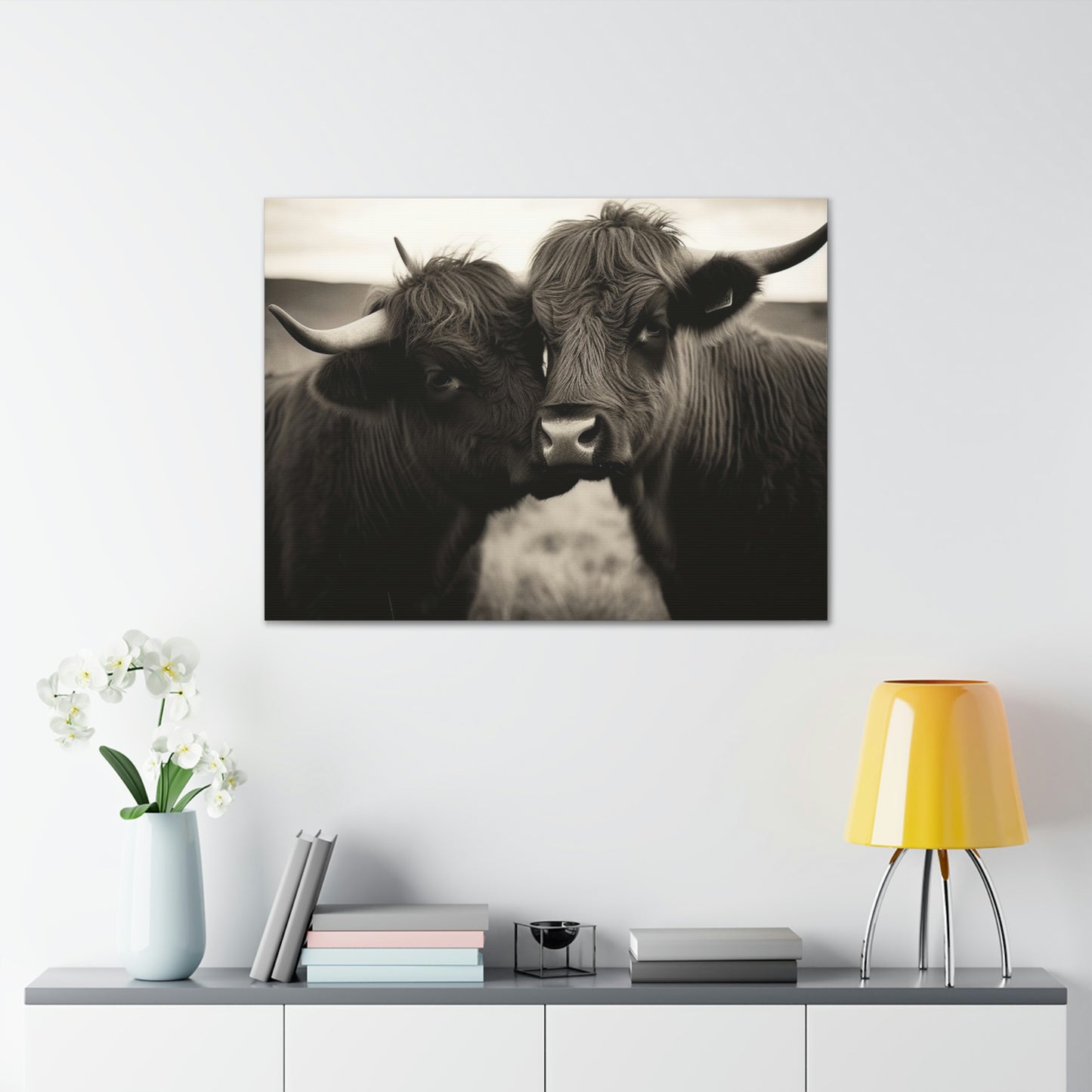 Canvas Gallery Wraps Cow Love 4