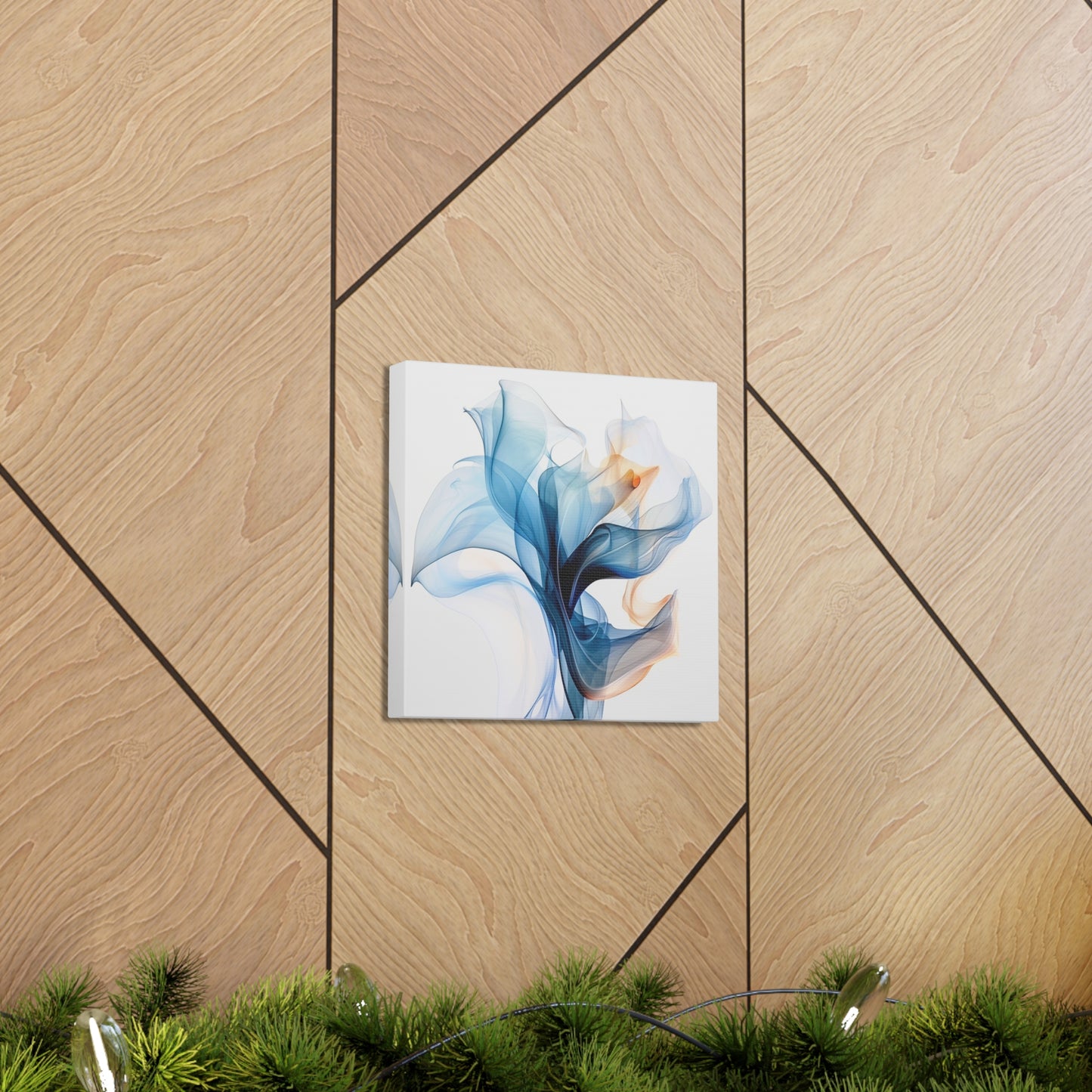 Canvas Gallery Wraps Blue Tluip Abstract 3