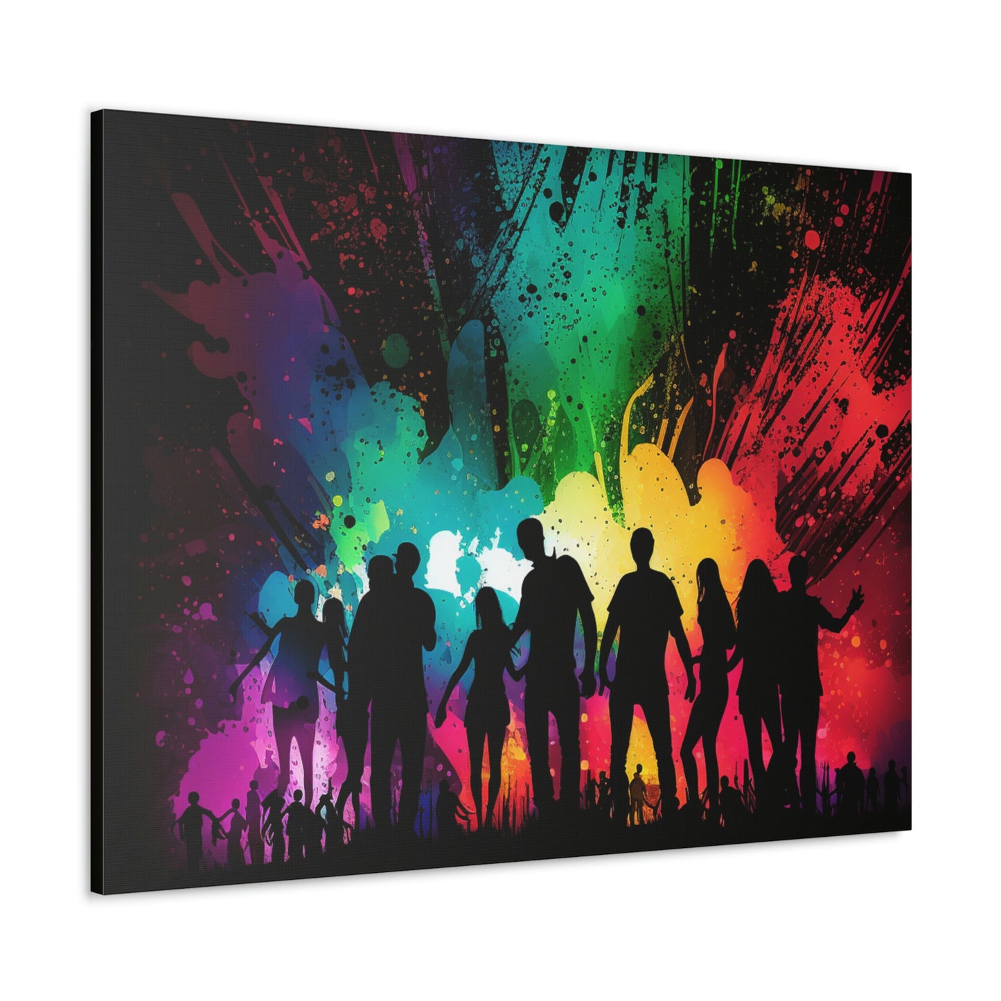 Canvas Gallery Wraps Silhouettes Color Party 1