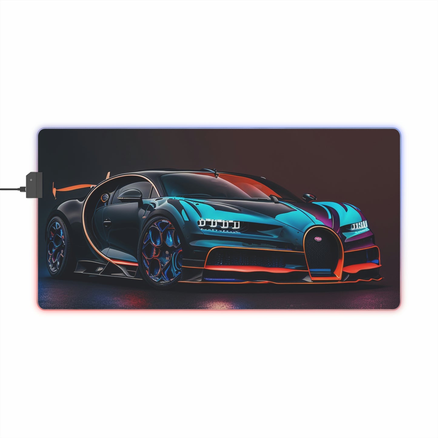 LED Gaming Mouse Pad Bugatti Chiron super 1