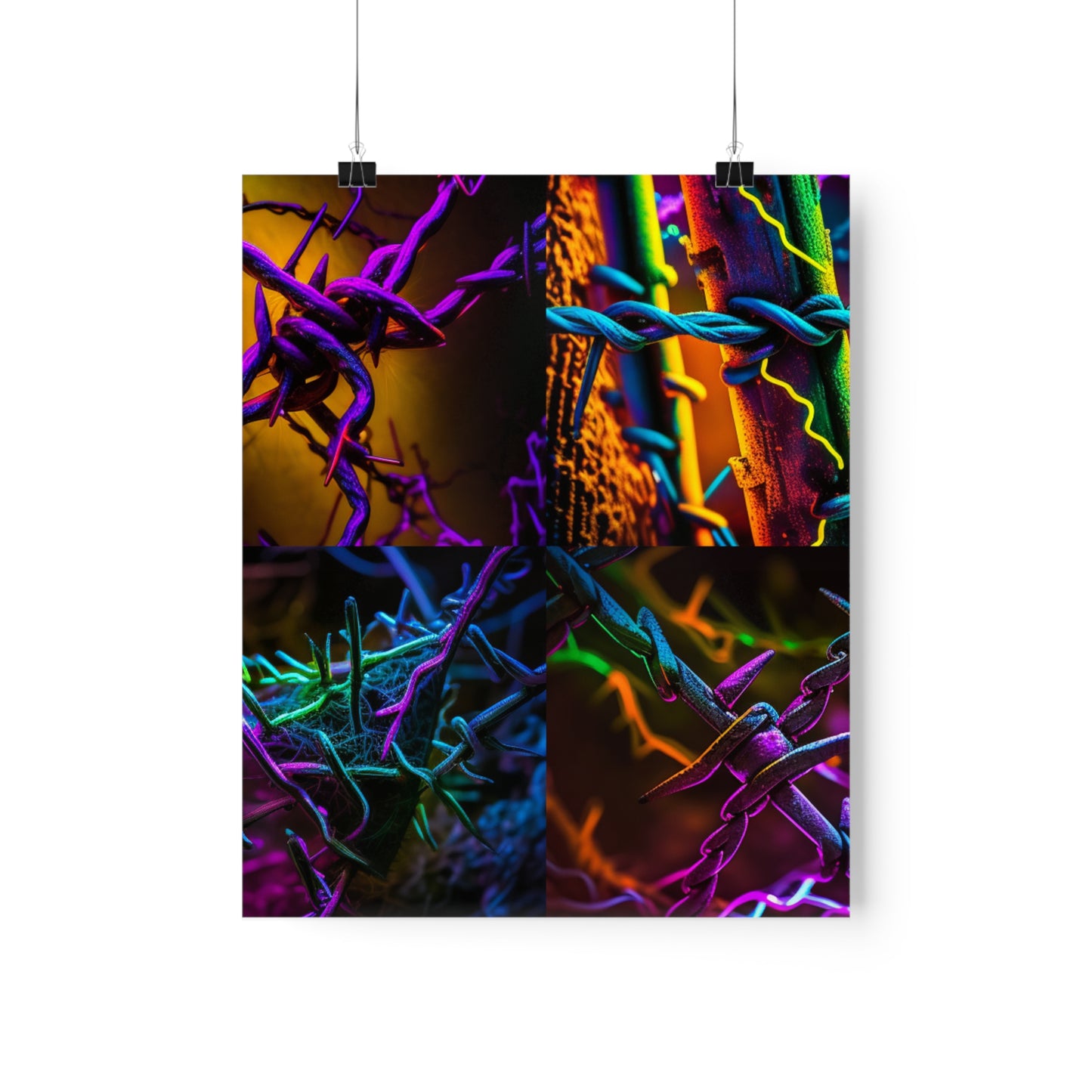 Premium Matte Vertical Posters Macro Neon Barb