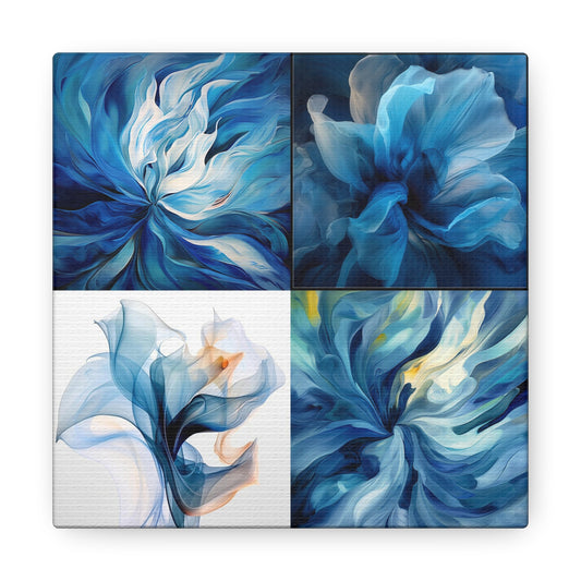 Canvas Gallery Wraps Blue Tluip Abstract 5
