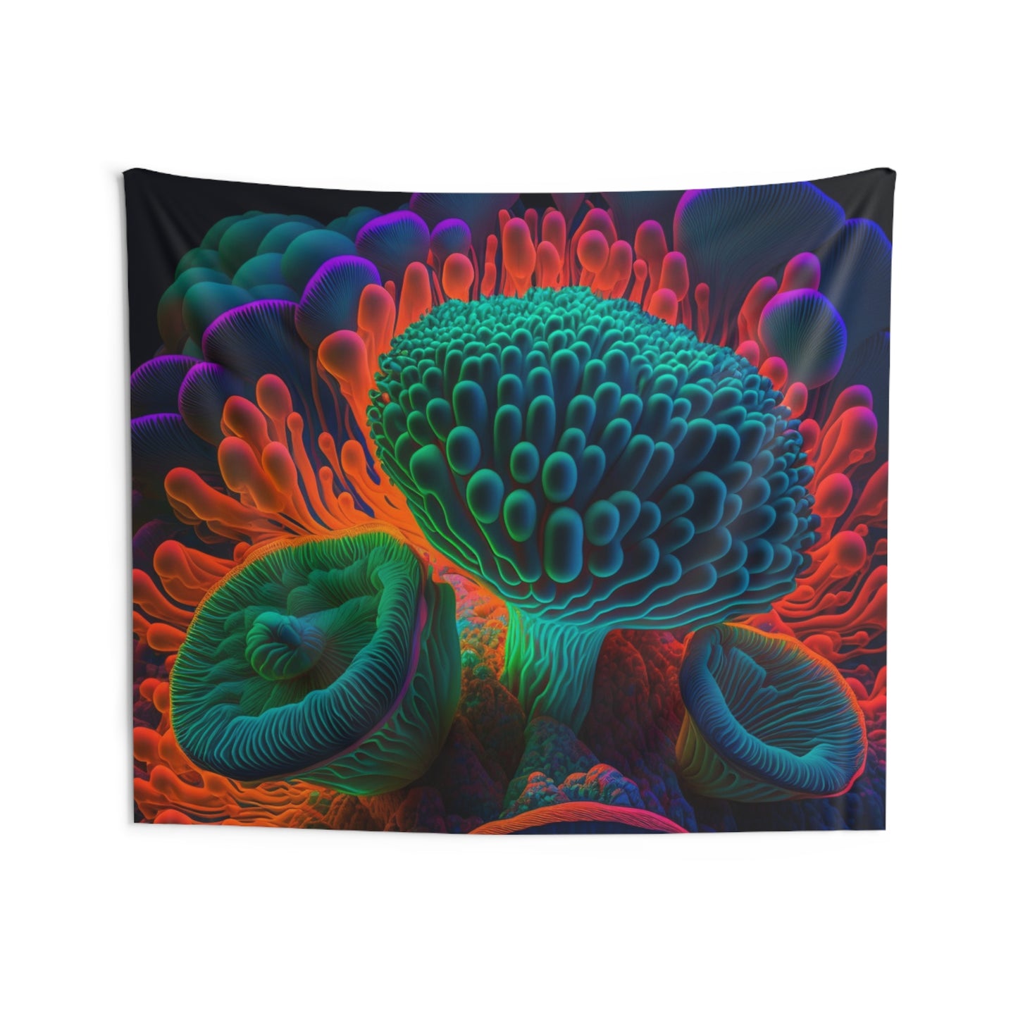 Indoor Wall Tapestries Macro Reef Florescent 3