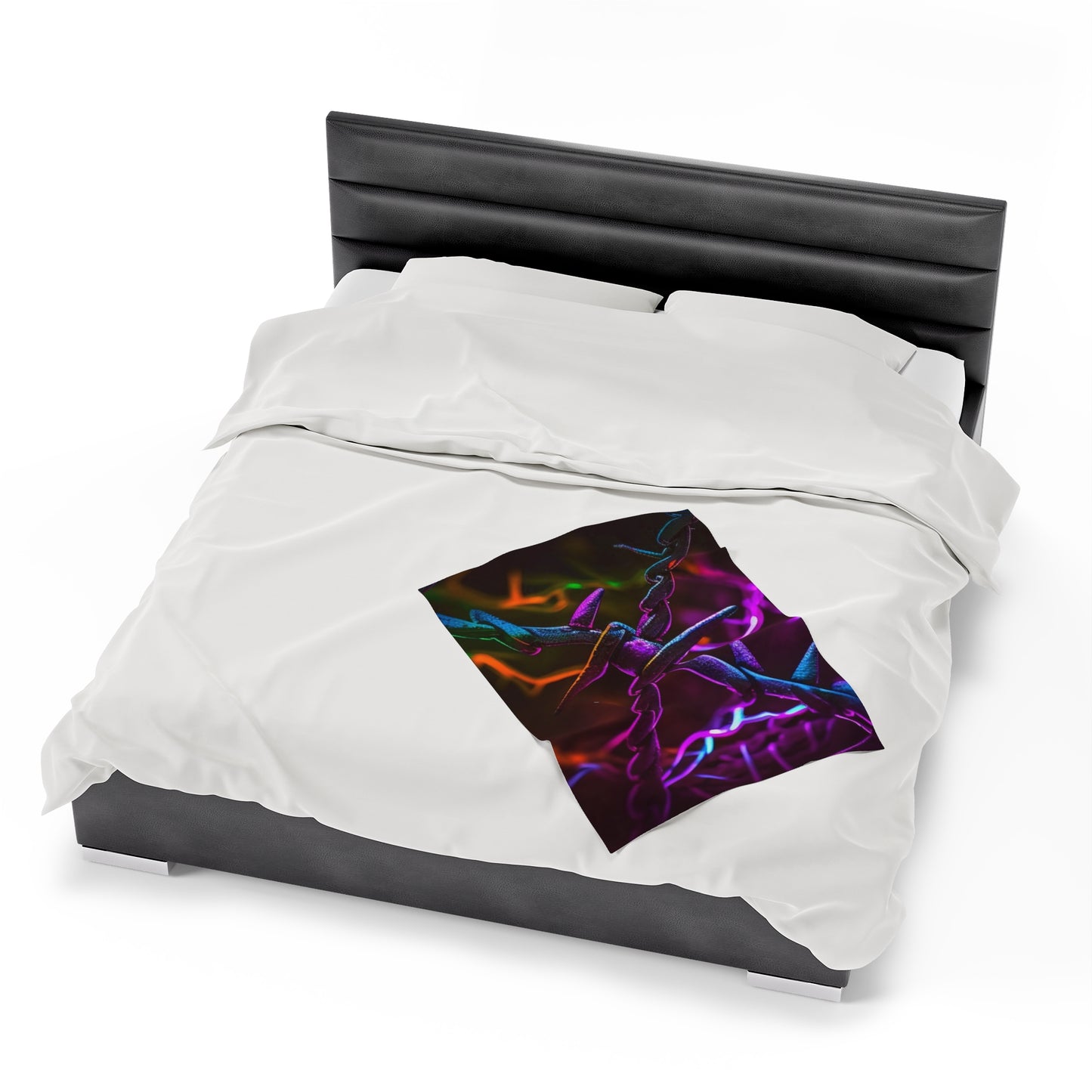 Velveteen Plush Blanket Macro Neon Barb 4