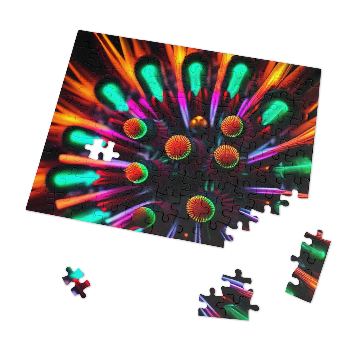 Jigsaw Puzzle (30, 110, 252, 500,1000-Piece) Neon Macro 1