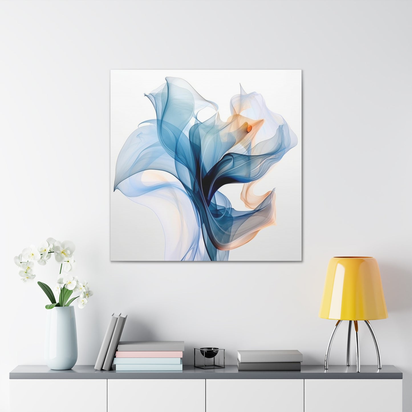 Canvas Gallery Wraps Blue Tluip Abstract 3
