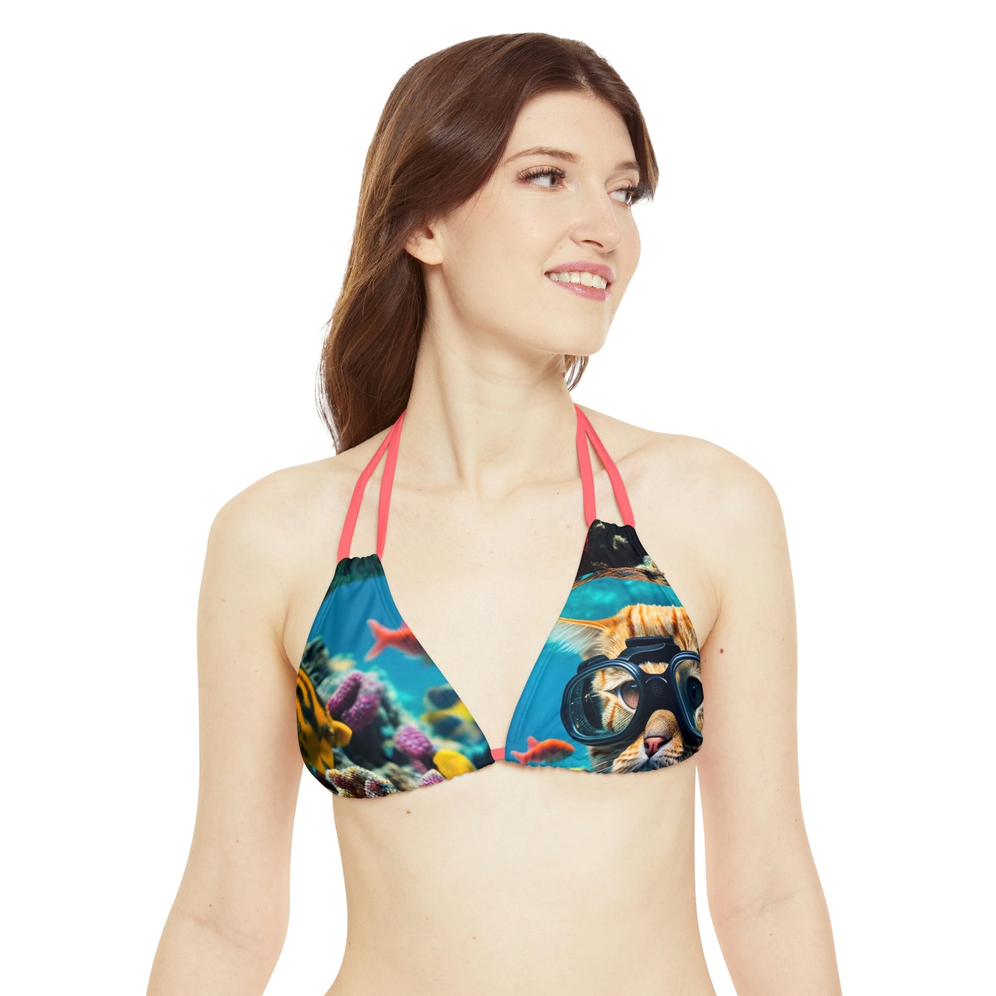 Strappy Bikini Set (AOP) Scuba Cat 3