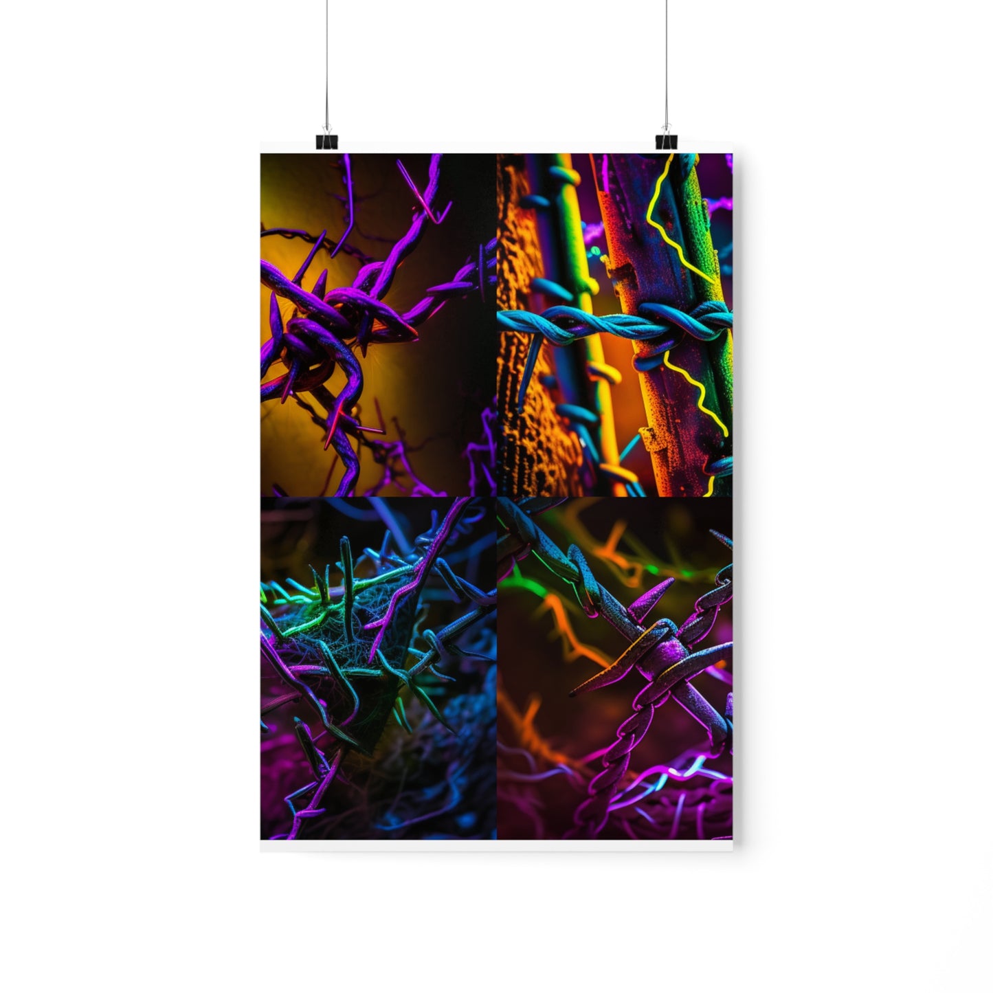 Premium Matte Vertical Posters Macro Neon Barb