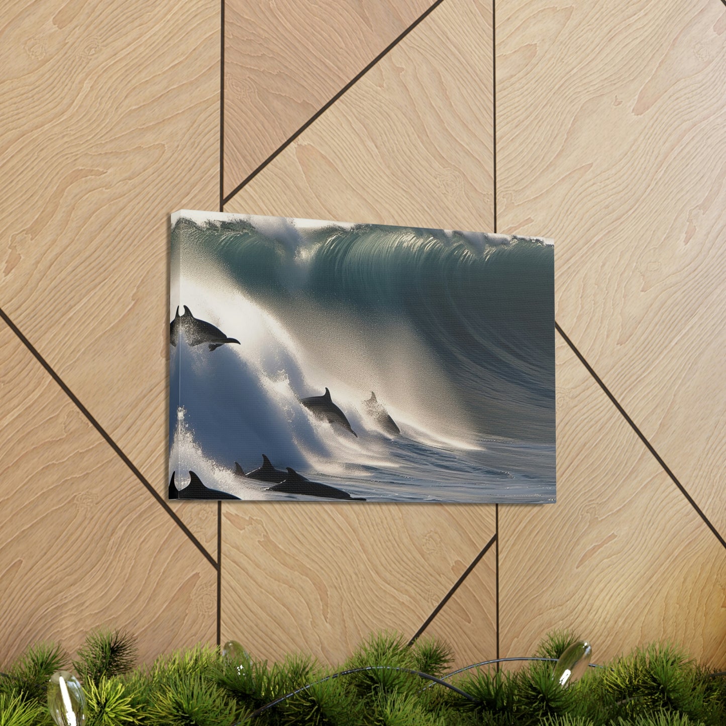 Canvas Gallery Wraps Dolphin Wave 2