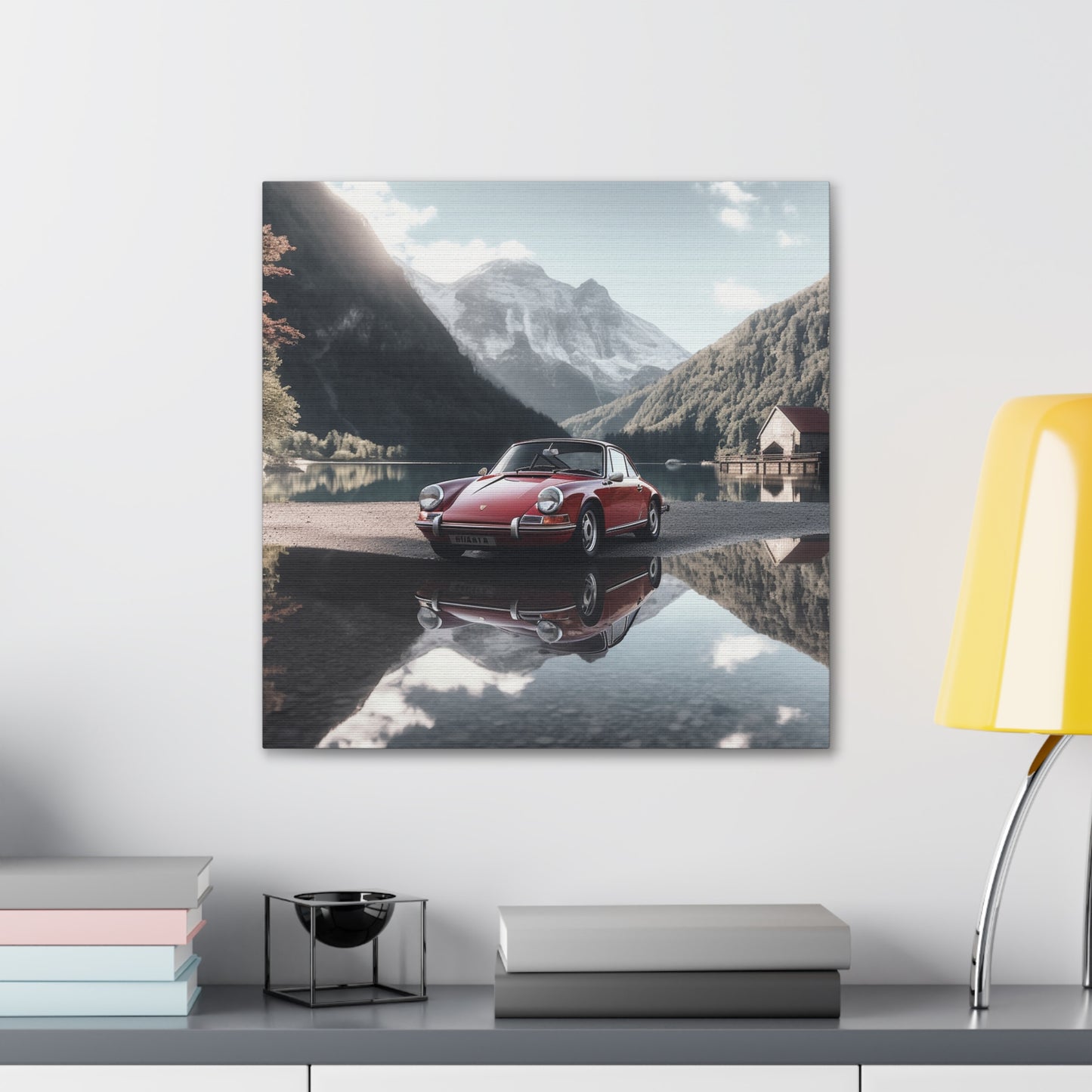 Canvas Gallery Wraps Porsche Lake 4 pack