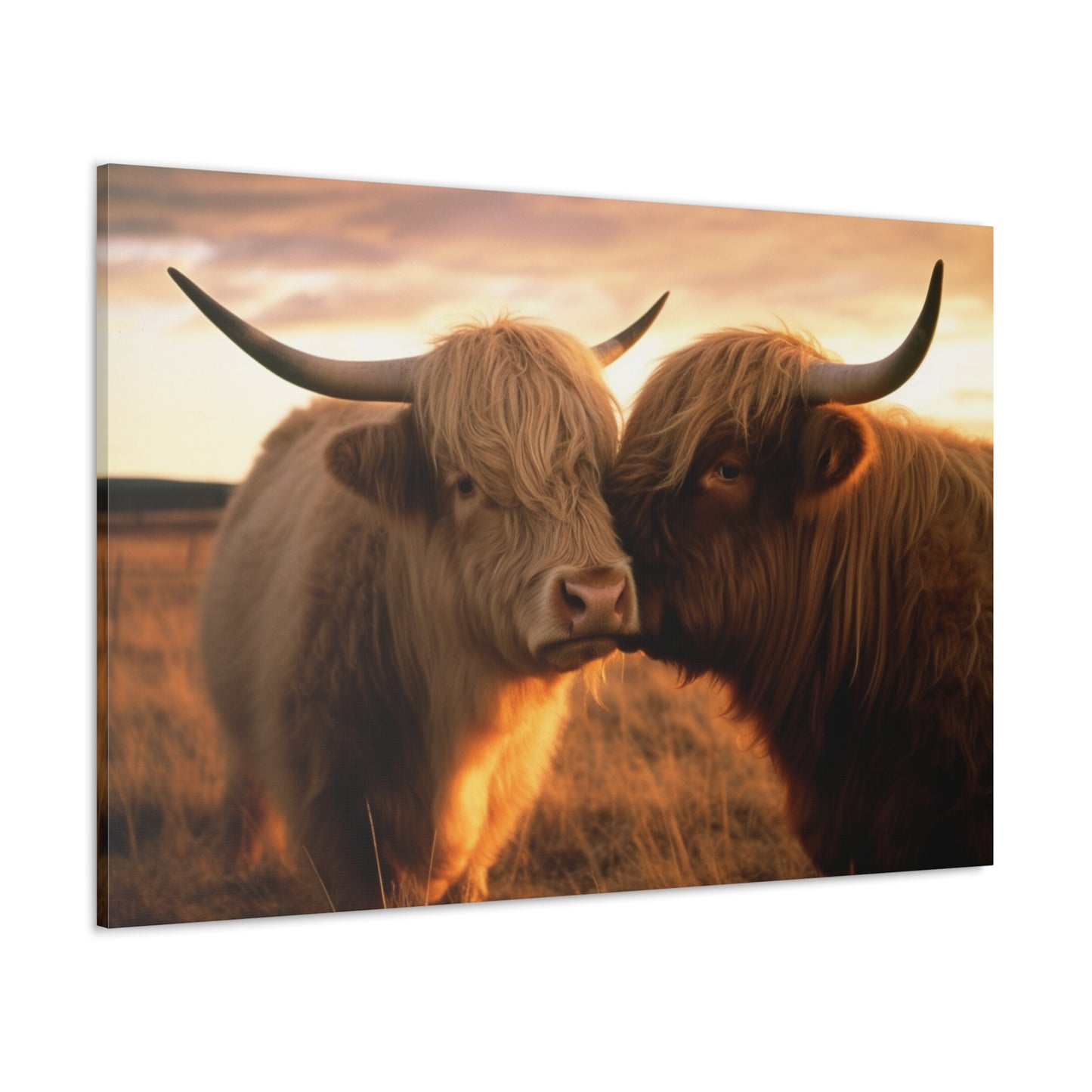 Canvas Gallery Wraps Cow Love 1