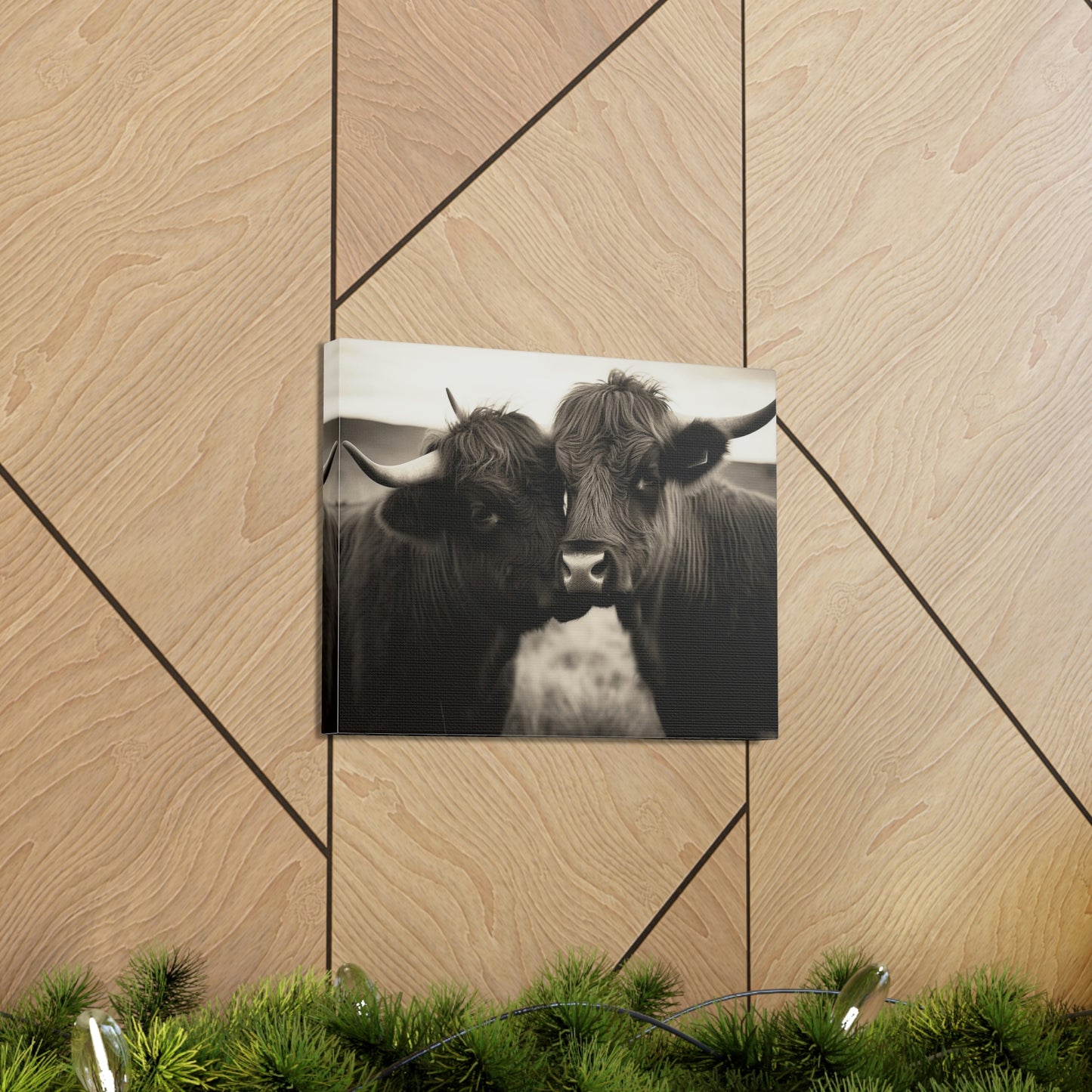 Canvas Gallery Wraps Cow Love 4