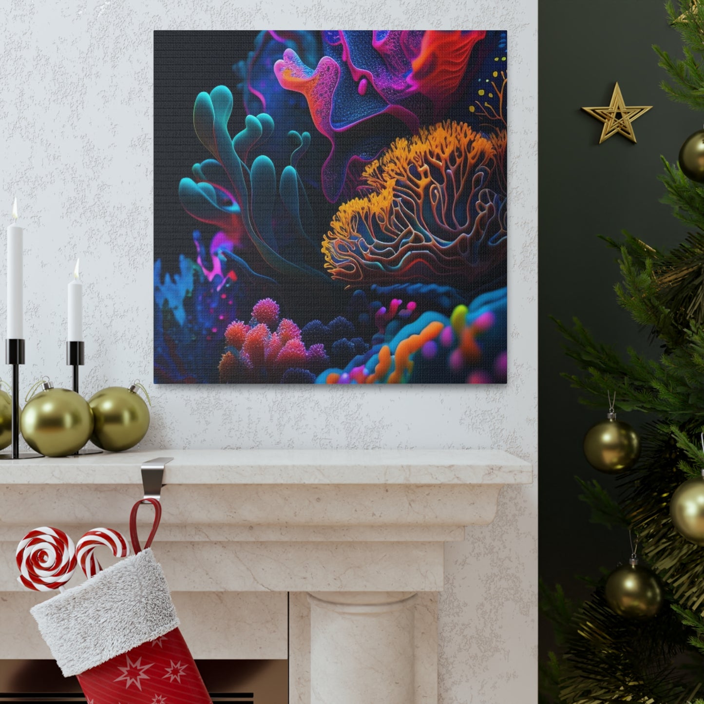 Canvas Gallery Wraps Macro Coral Reef 2