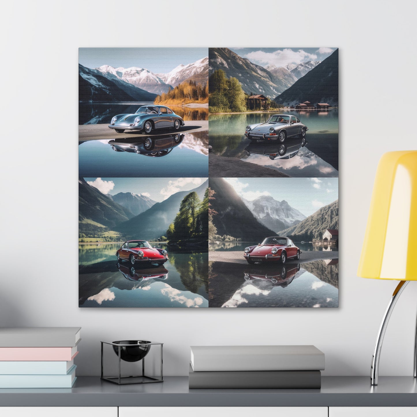 Canvas Gallery Wraps Porsche Lake 4 pack