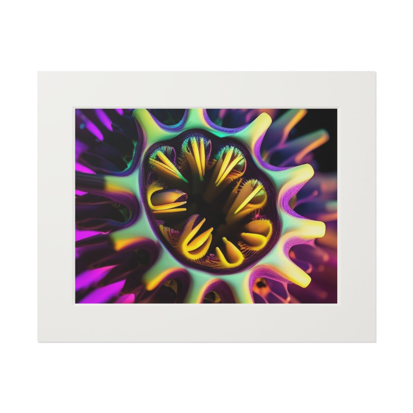 Fine Art Prints (Passepartout Paper Frame) Neon Macro 2