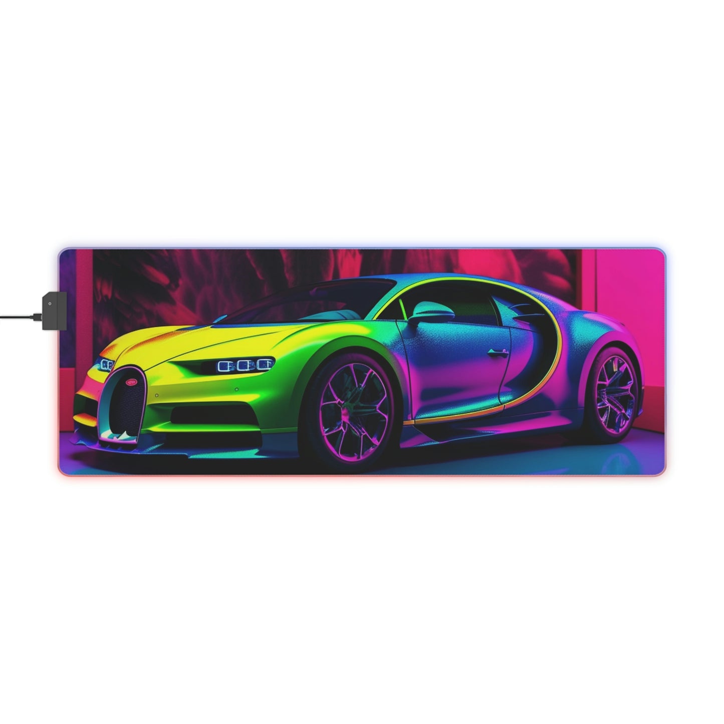 LED Gaming Mouse Pad Florescent Bugatti Flair 1