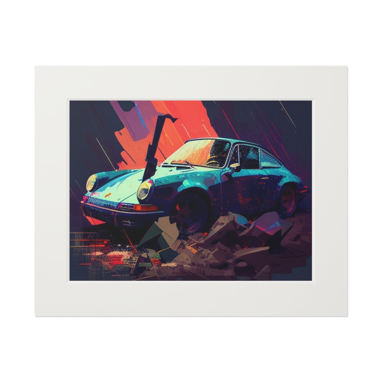 Fine Art Prints (Passepartout Paper Frame) Porsche Abstract 2