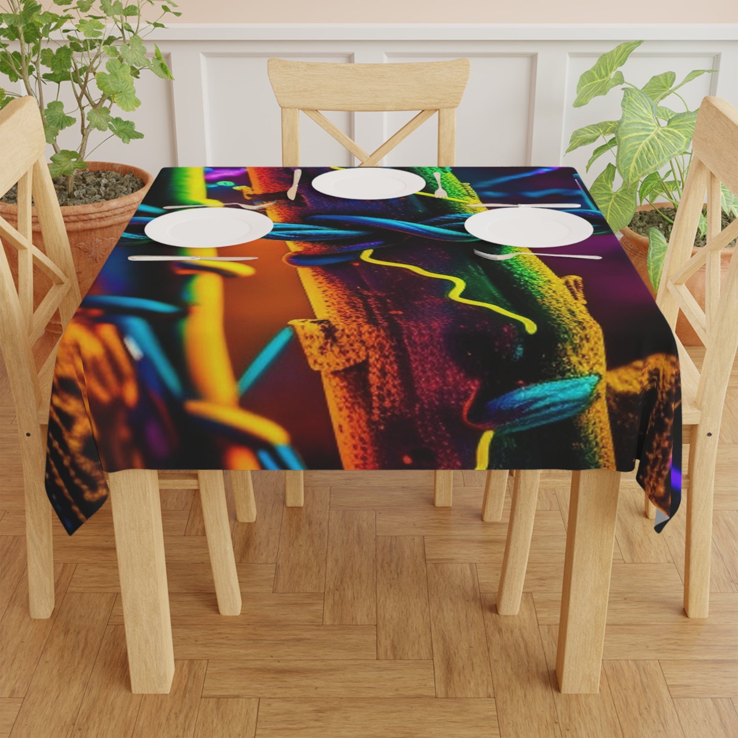 Tablecloth Macro Neon Barb 2