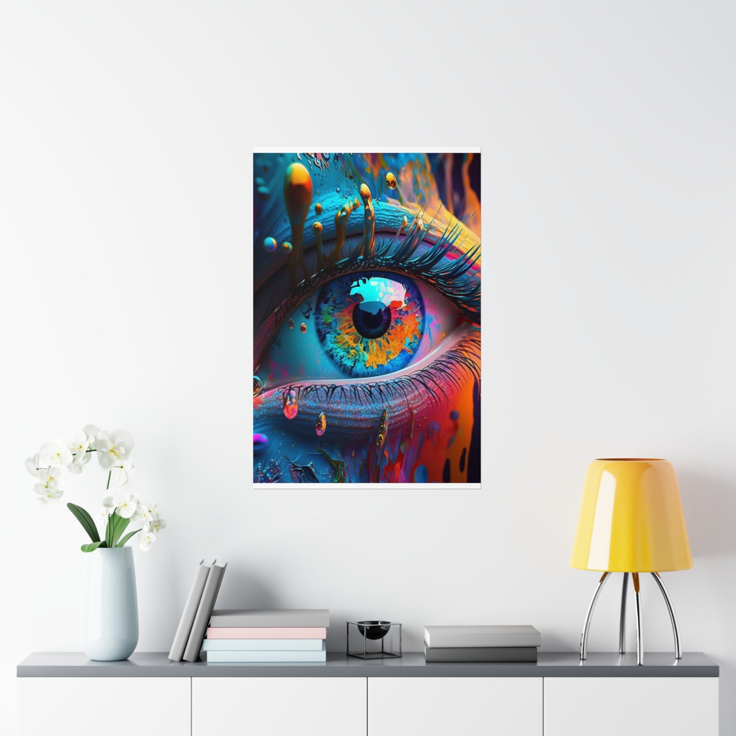 Premium Matte Vertical Posters Macro Eye Photo 1