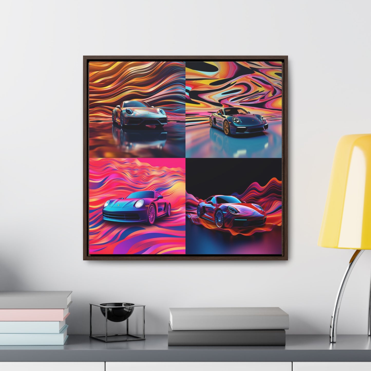 Gallery Canvas Wraps, Square Frame Porsche Water Fusion 5
