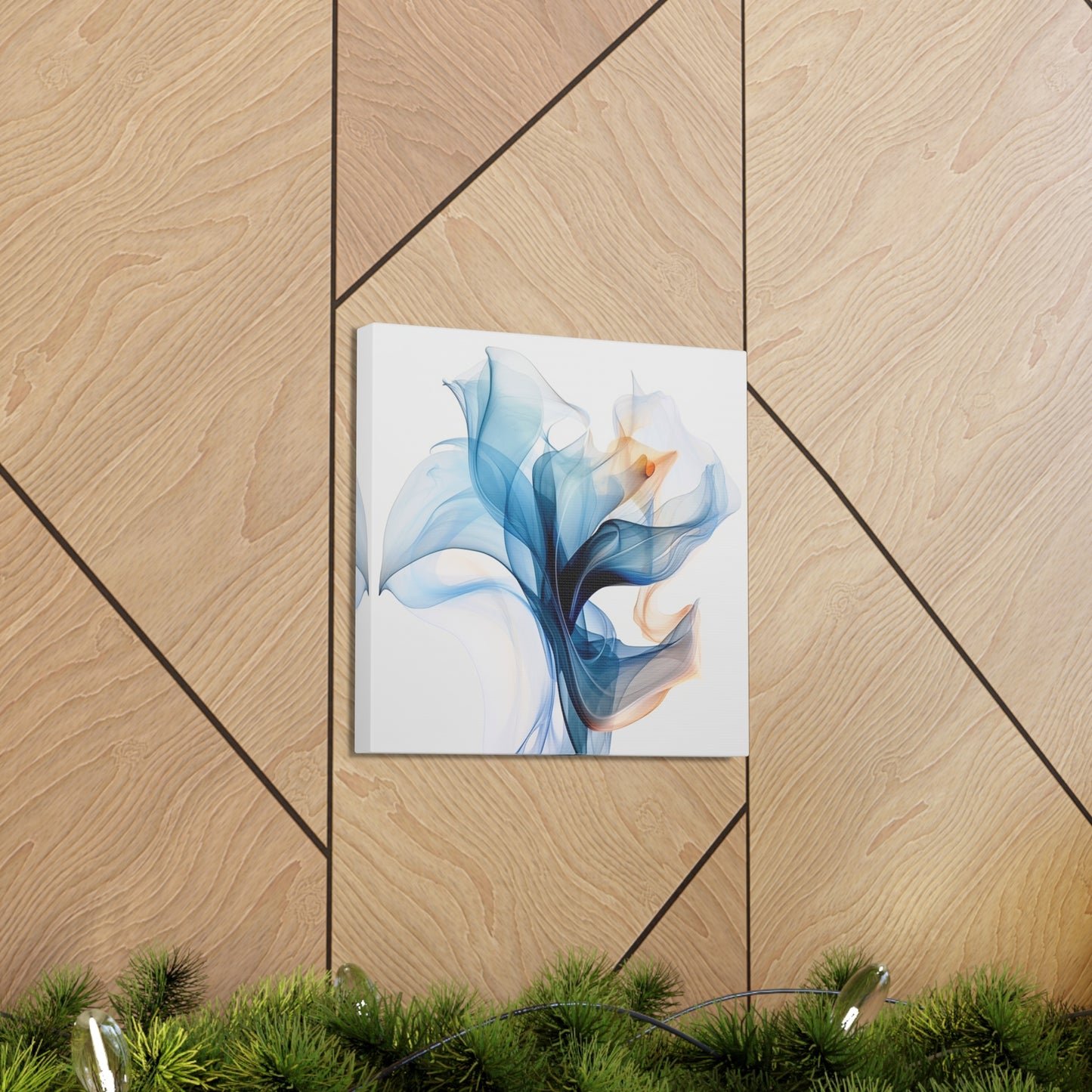 Canvas Gallery Wraps Blue Tluip Abstract 3