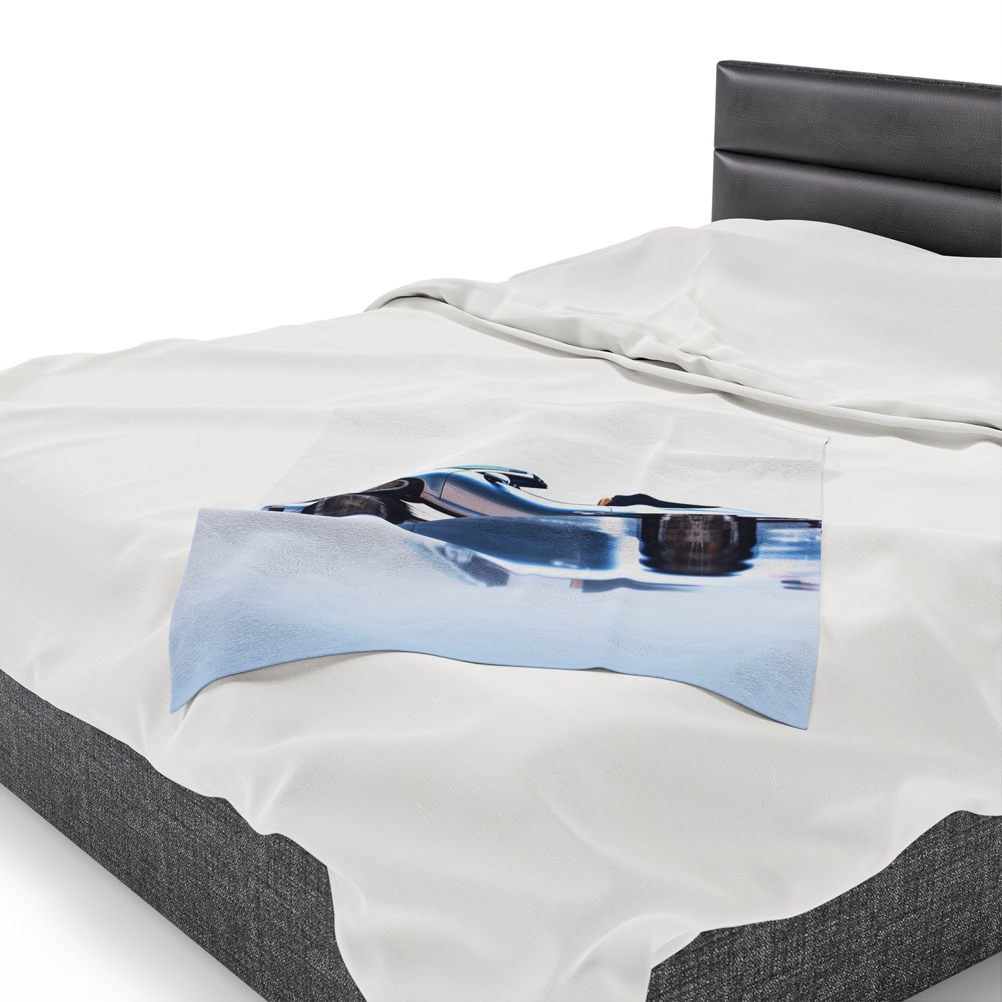 Velveteen Plush Blanket 911 Speedster on water 1