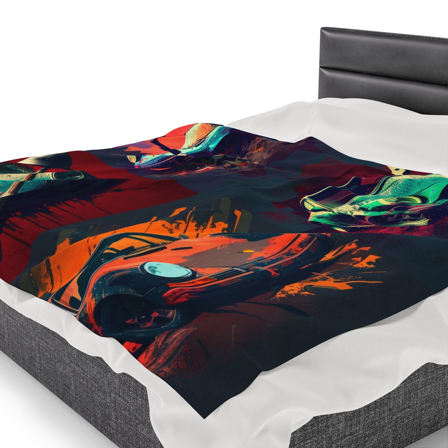 Velveteen Plush Blanket Porsche Abstract 5